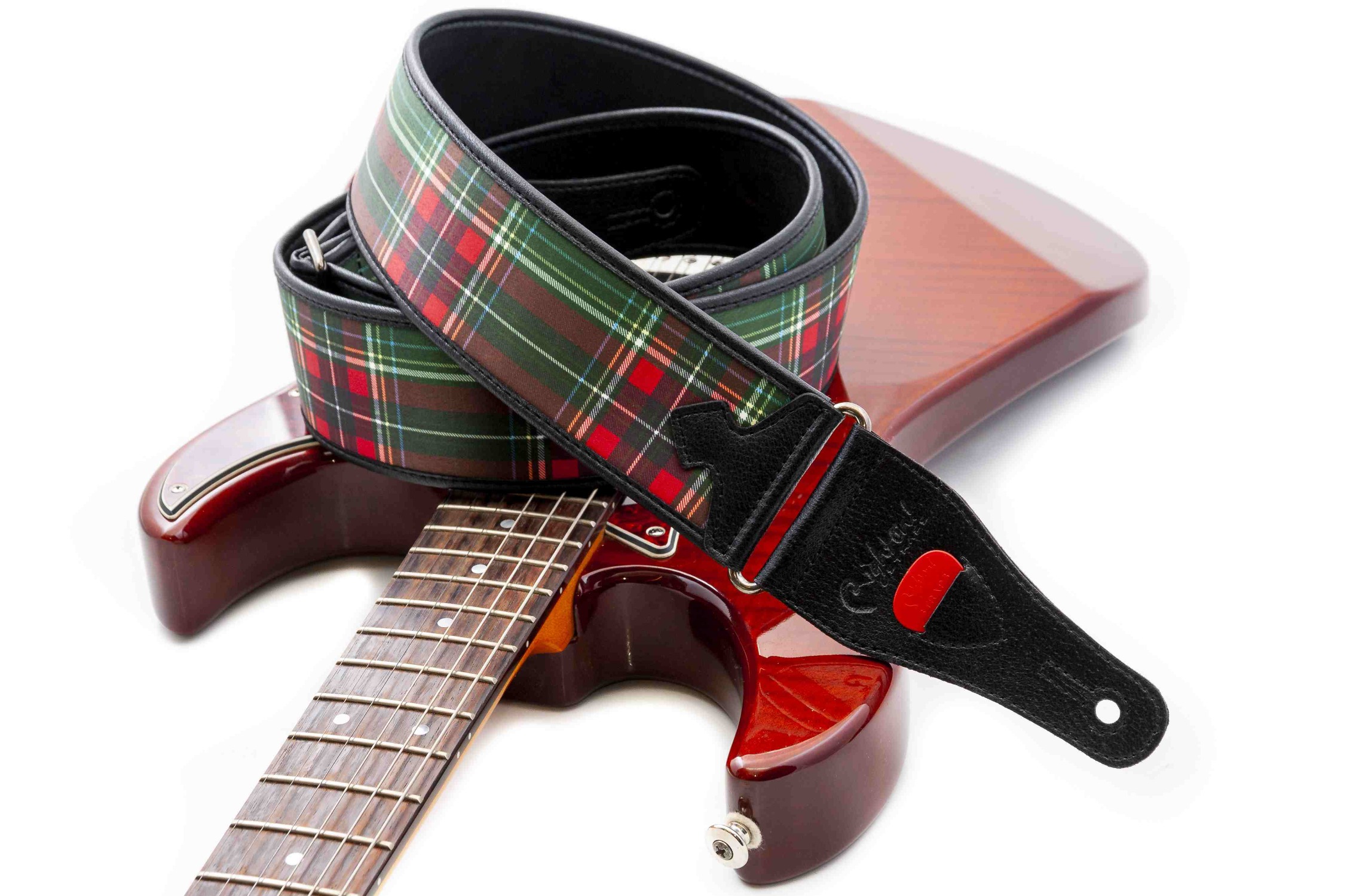 Tartan Green Guitar Strap