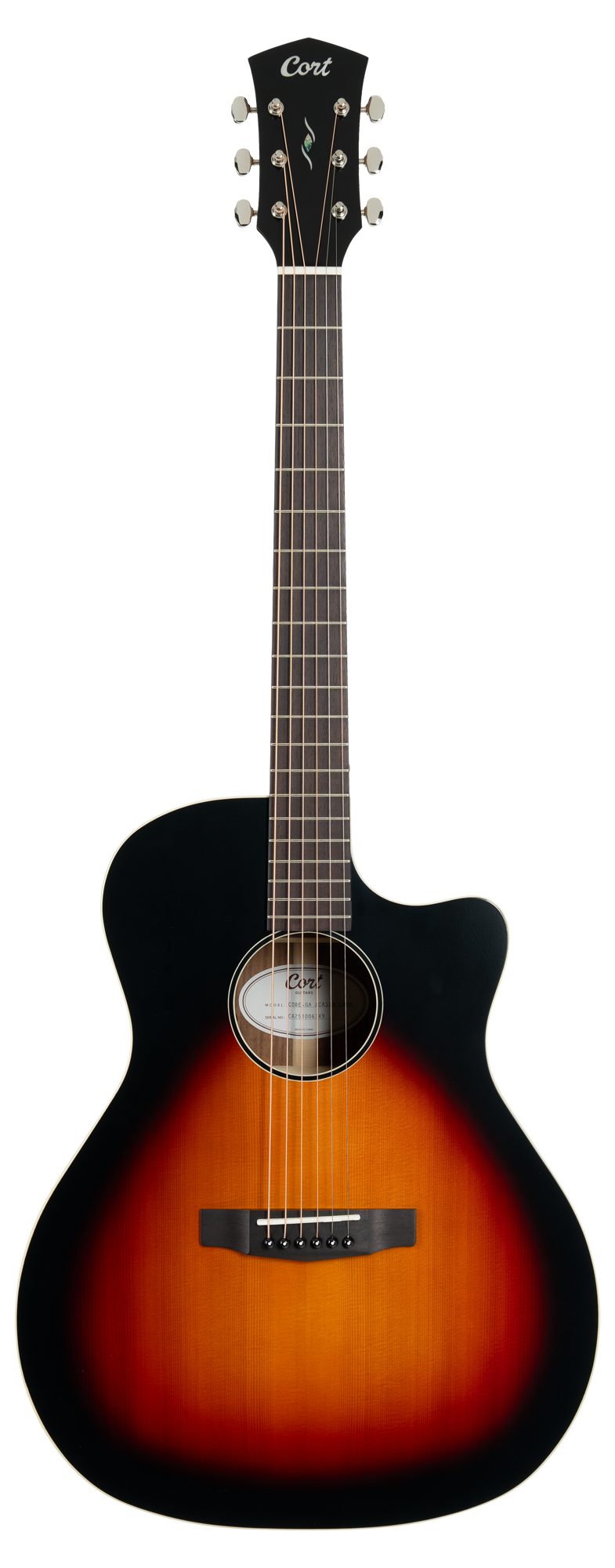 CORE GA Koa Westerngitarre Light Burst Top Semi Gloss