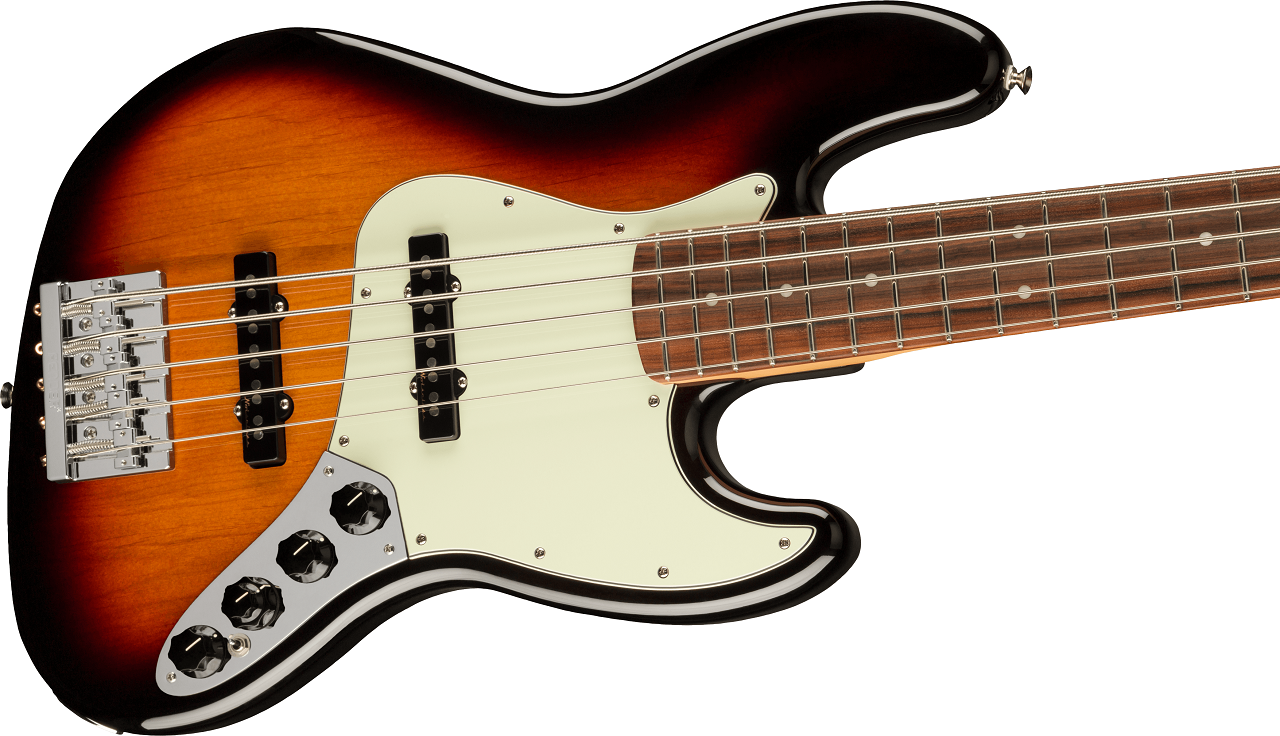 Player Plus Jazz Bass® V, Pau Ferro Fingerboard, 3-Tone Sunburst