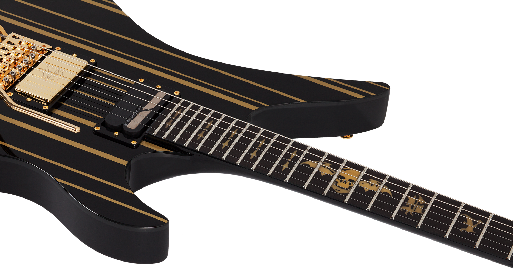 Synyster Gates Custom S Black/Gold Stripes
