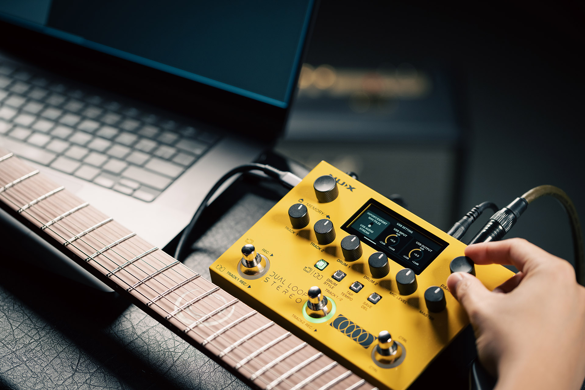 NUX Dual Loop Stereo Gitarren Looper mit Synchronisation