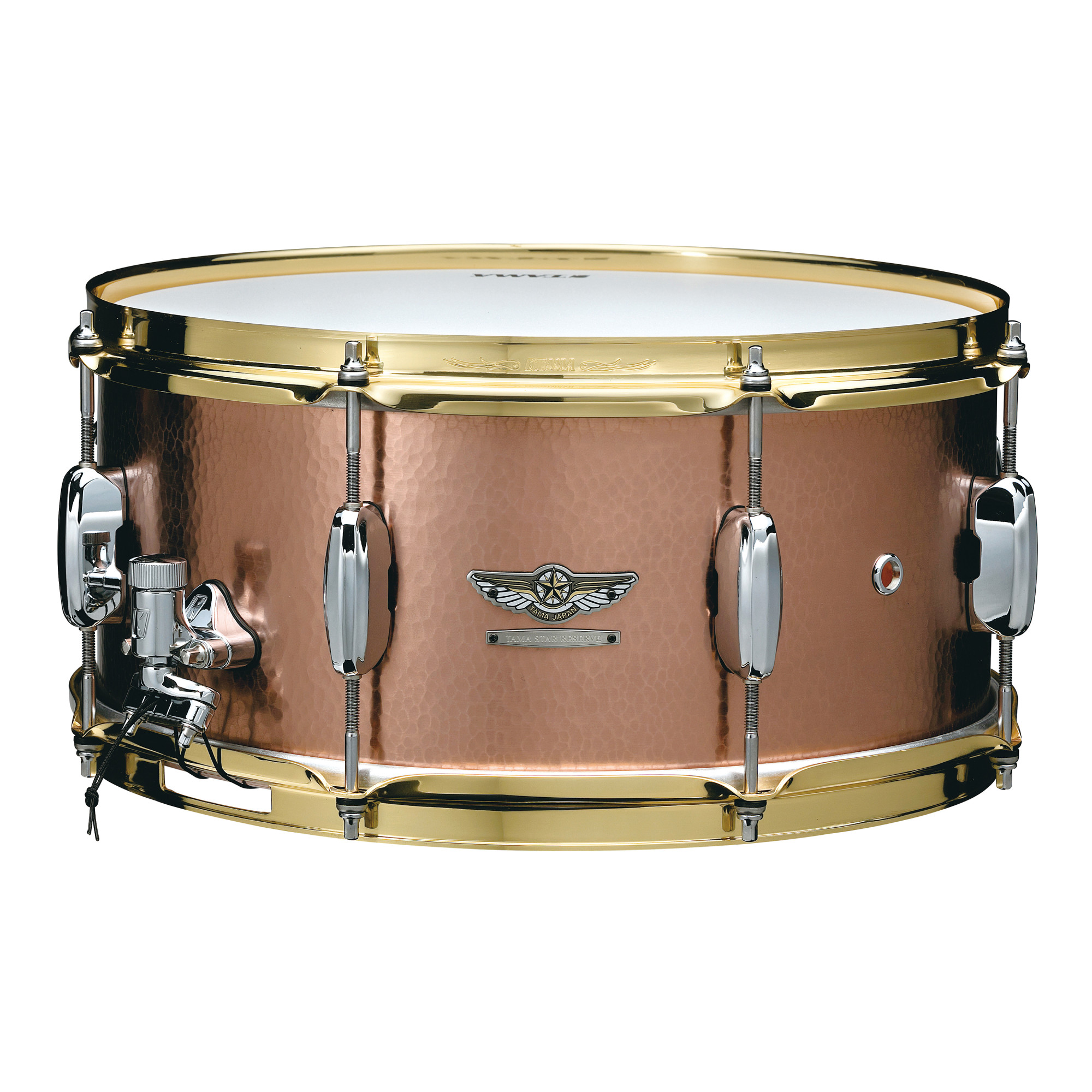 14" x 6,5" Reserve Hand Hammered Copper Snaredrum