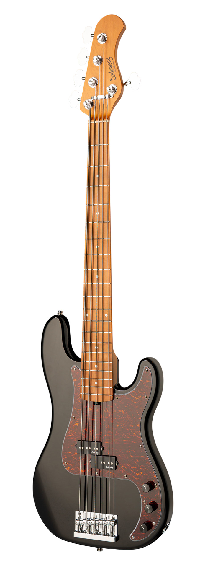 MetroExpress Ultra Vintage P Bass, 5-String Solid Black High Polish