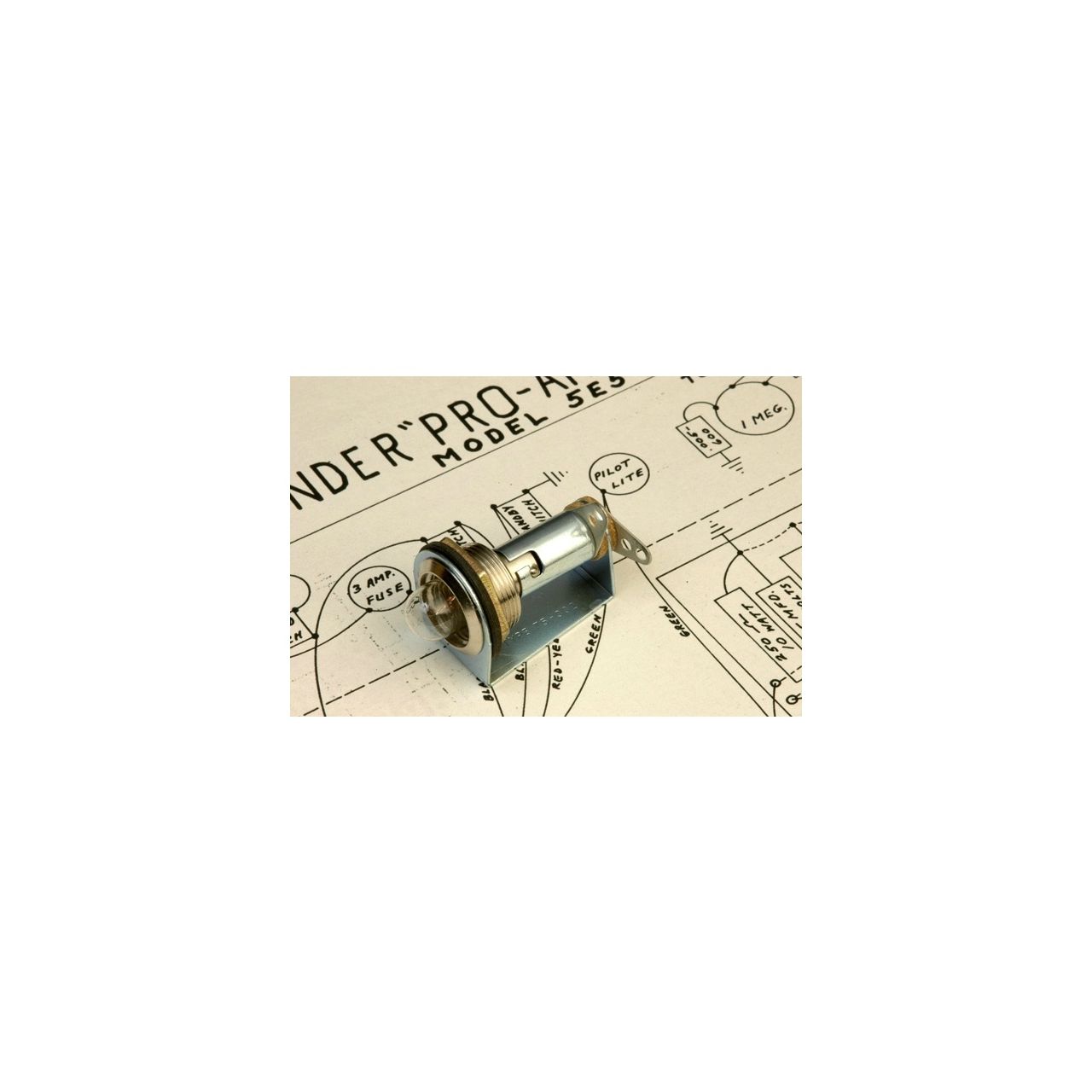 50's Vintage Style Pilot Light Holder Assembly