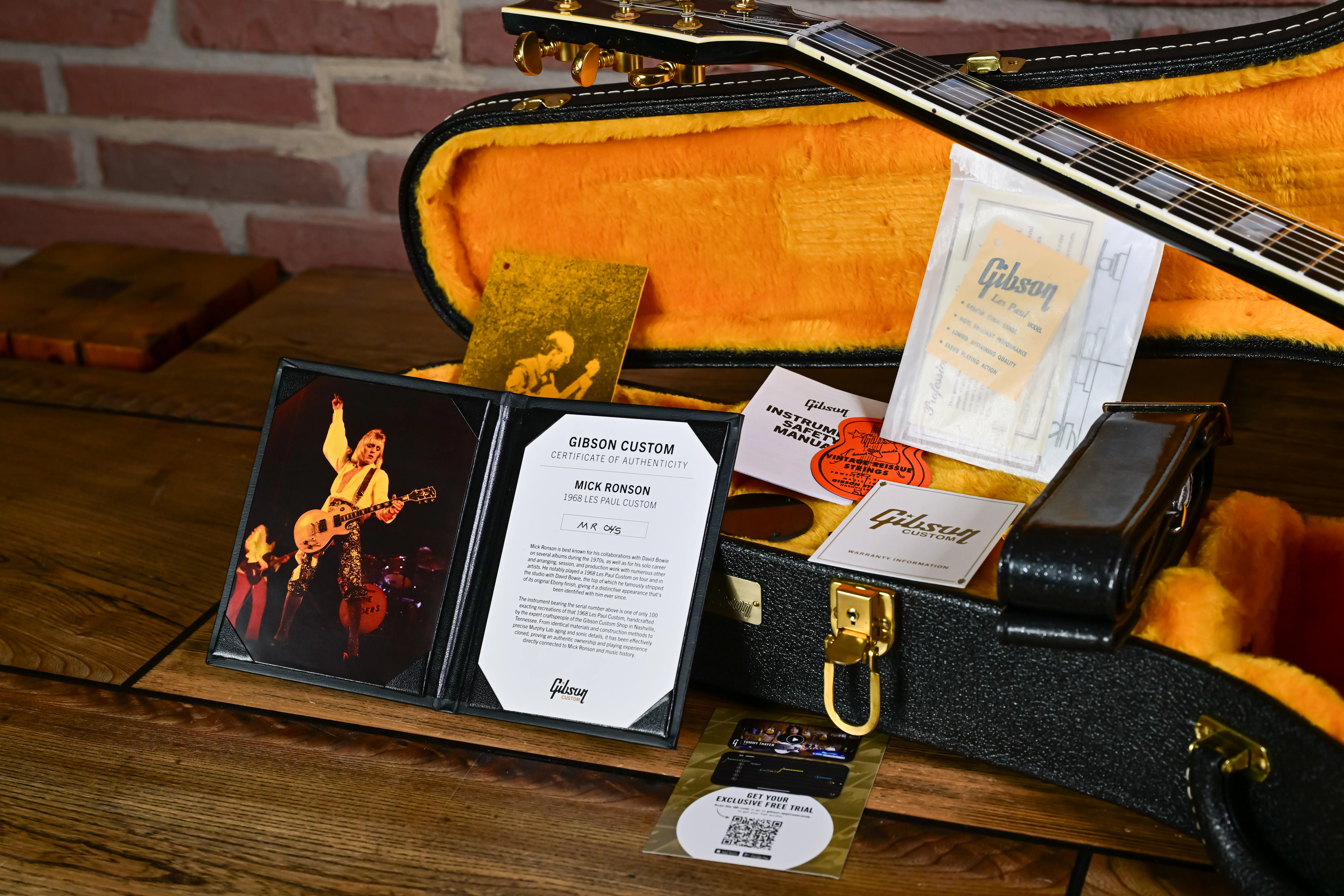 Mick Ronson 1968 Les Paul Custom Collector's Edition - Antique Natural
