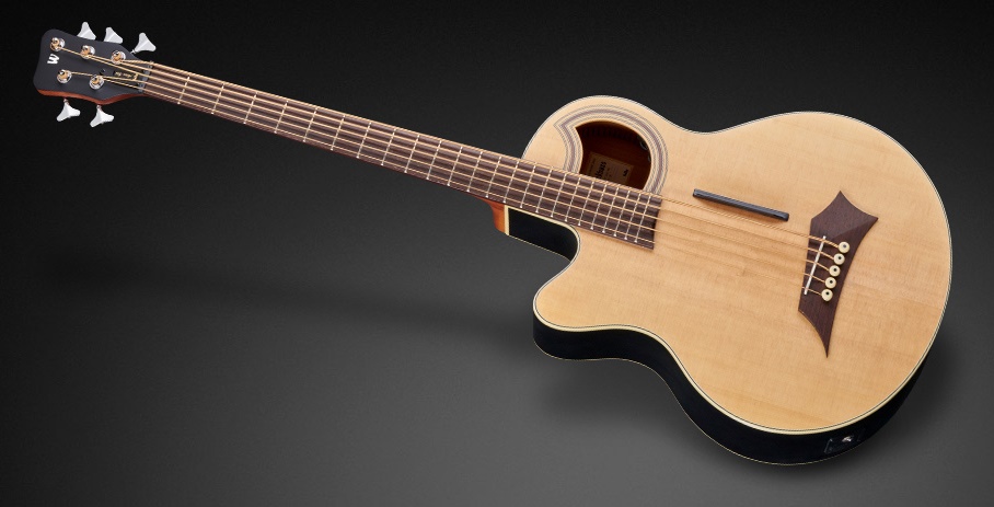 Alien Deluxe Akustikbass Lefthand 5-String - Natural Transparent Satin