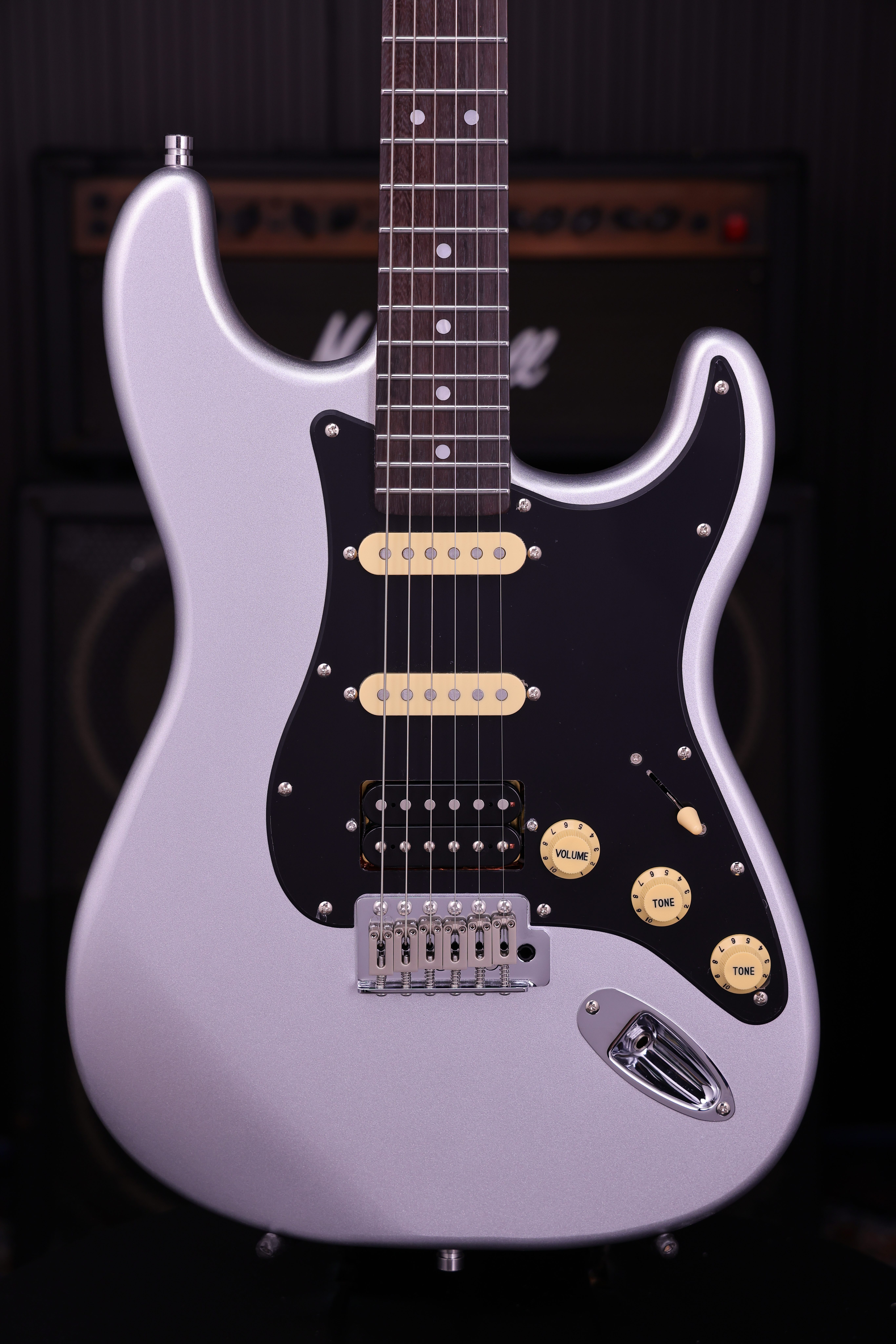 PS-4 Silver HSS ST-Style E-Gitarre
