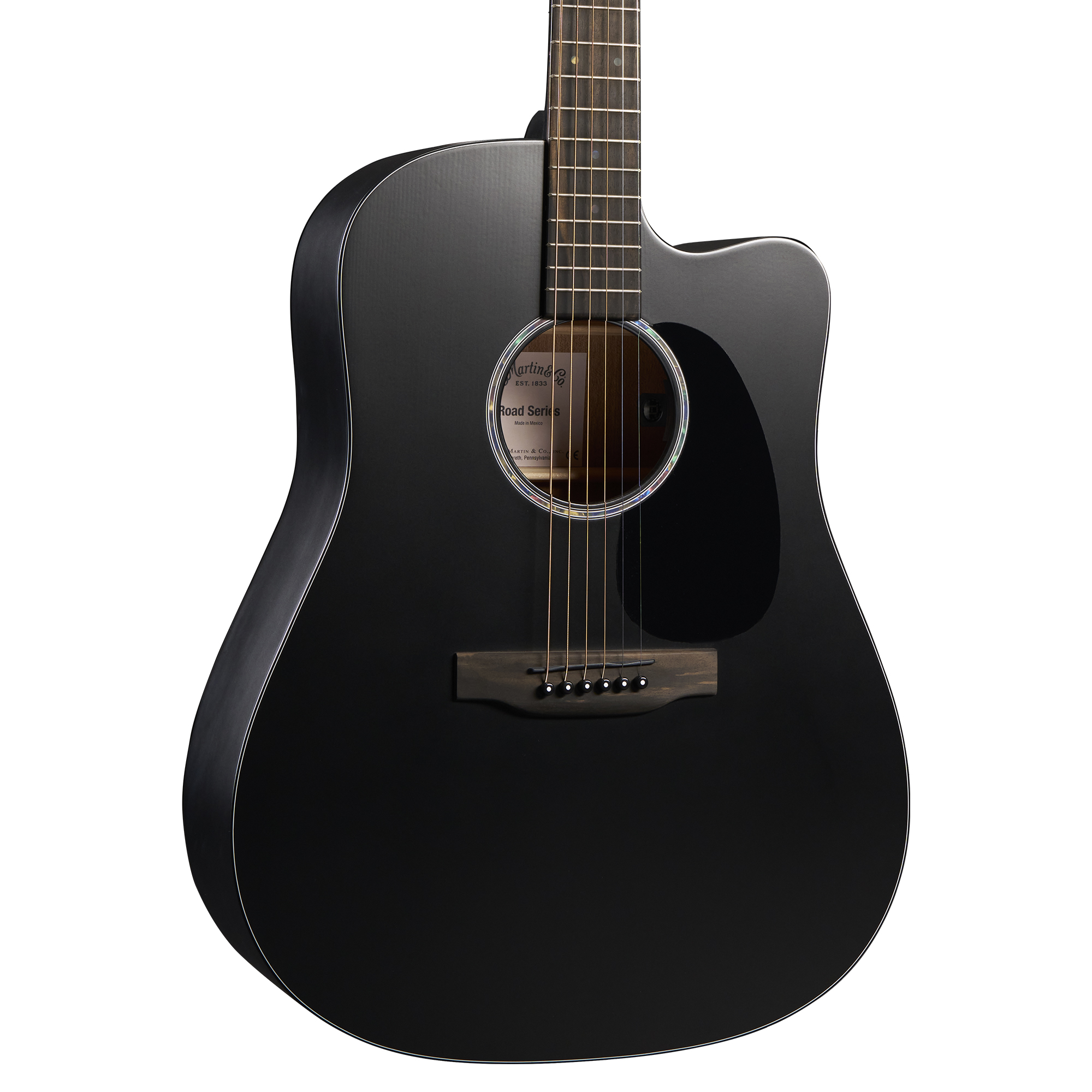 DC-10E Modern Black Satin Spruce/Sapele Westerngitarre