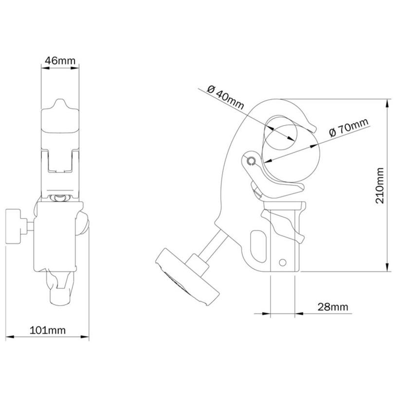 QUICK ACTION JUNIOR CLAMP 28MM