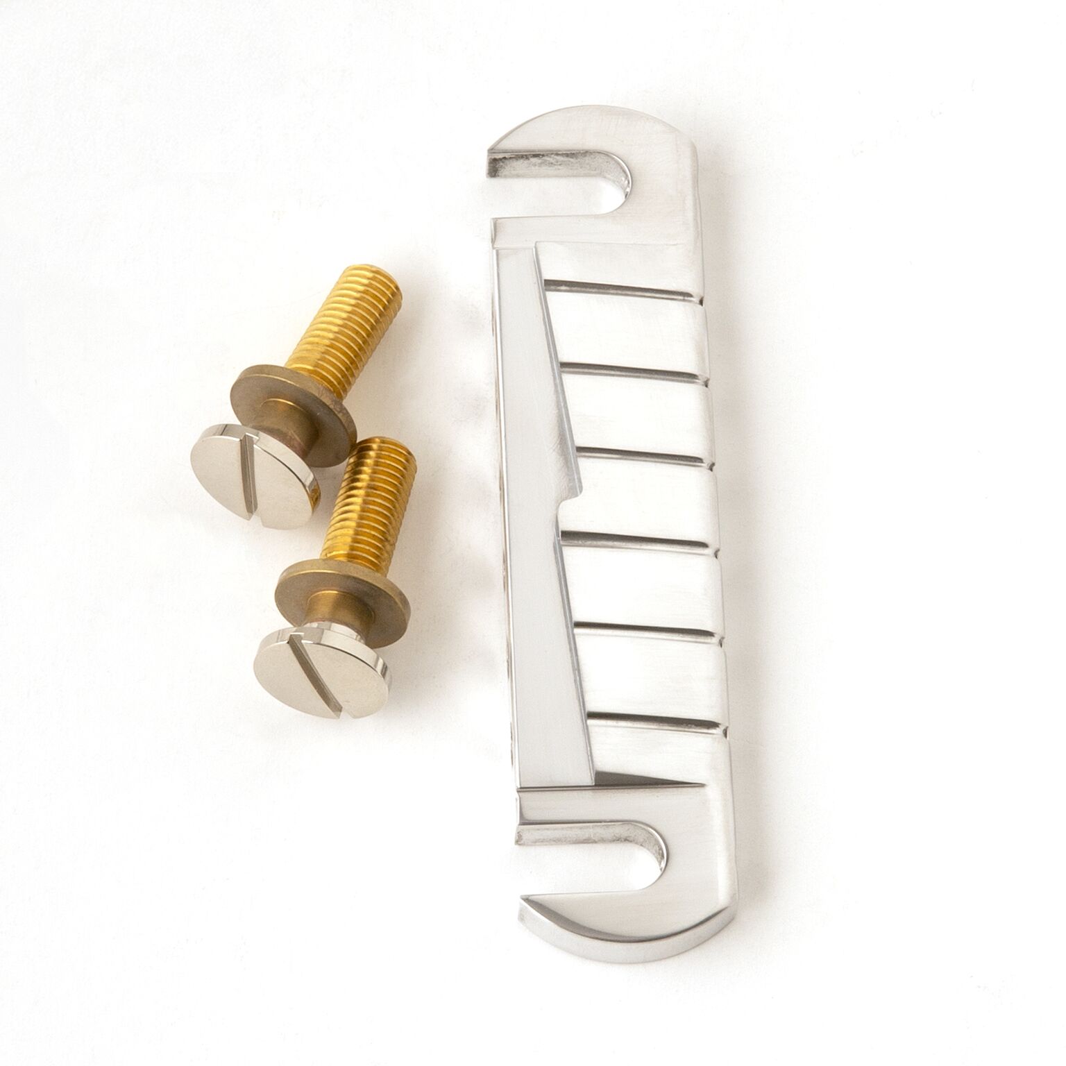 Stoptail Bridge & Studs, Polished Aluminium