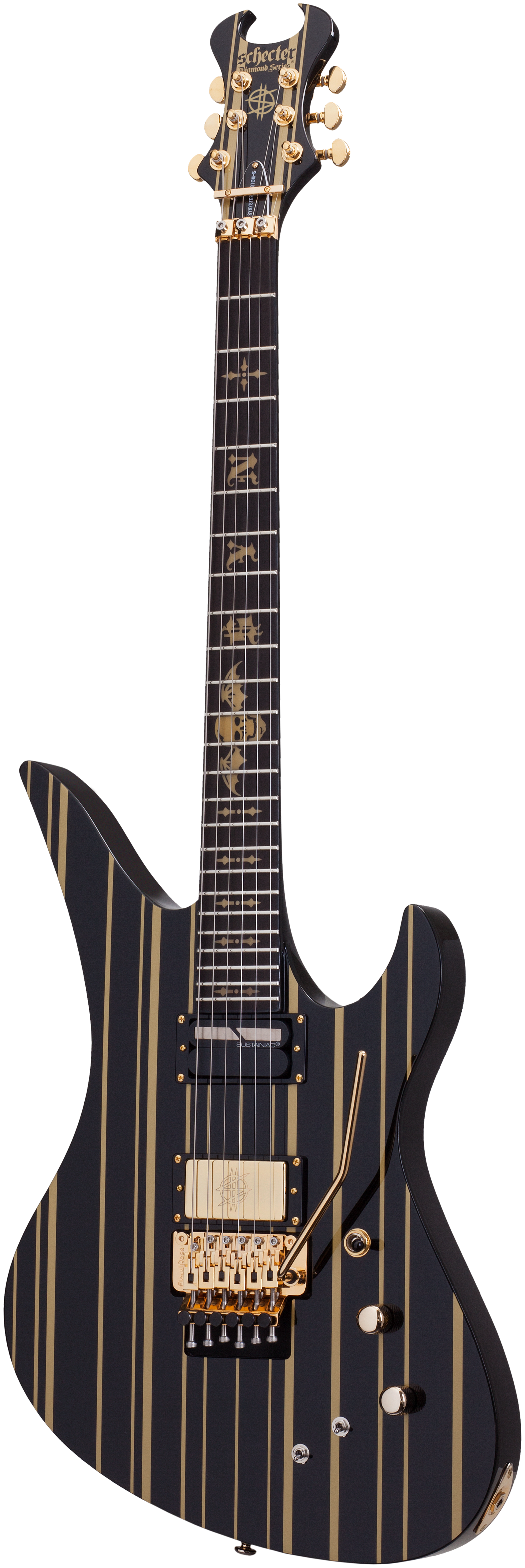Synyster Gates Custom S Black/Gold Stripes