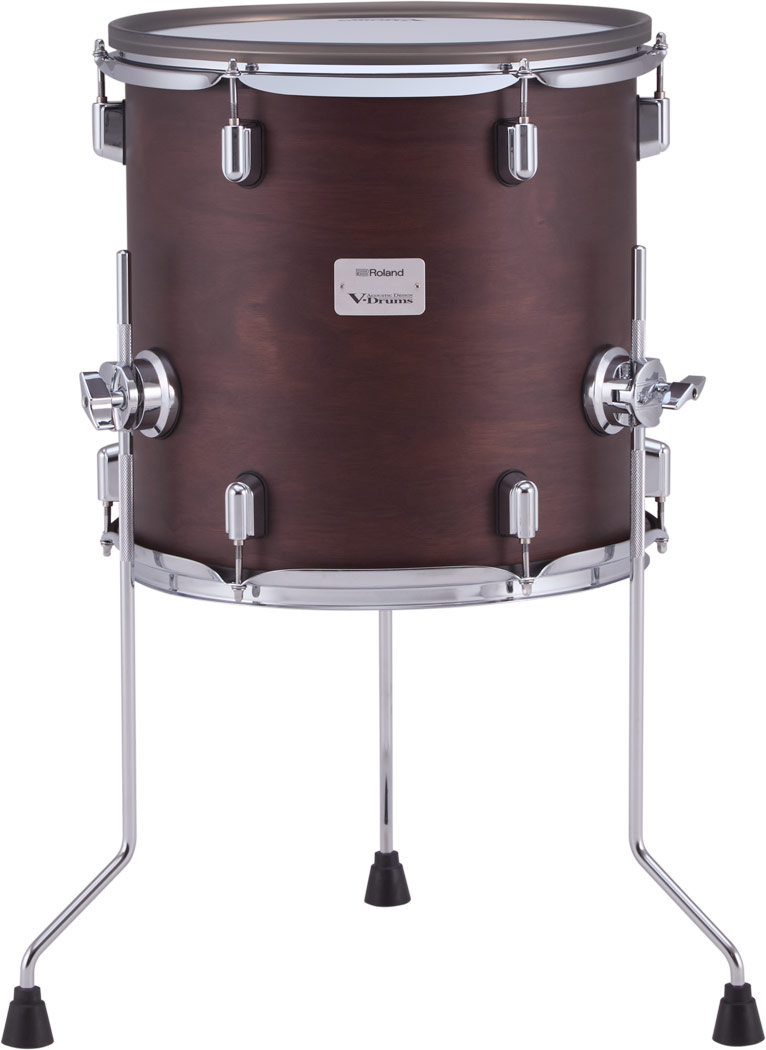 Roland PDA140F-SW Floor Tom Pad – 14 Zoll Standtom mit Satin Walnut Holzkessel für E-Drum Set