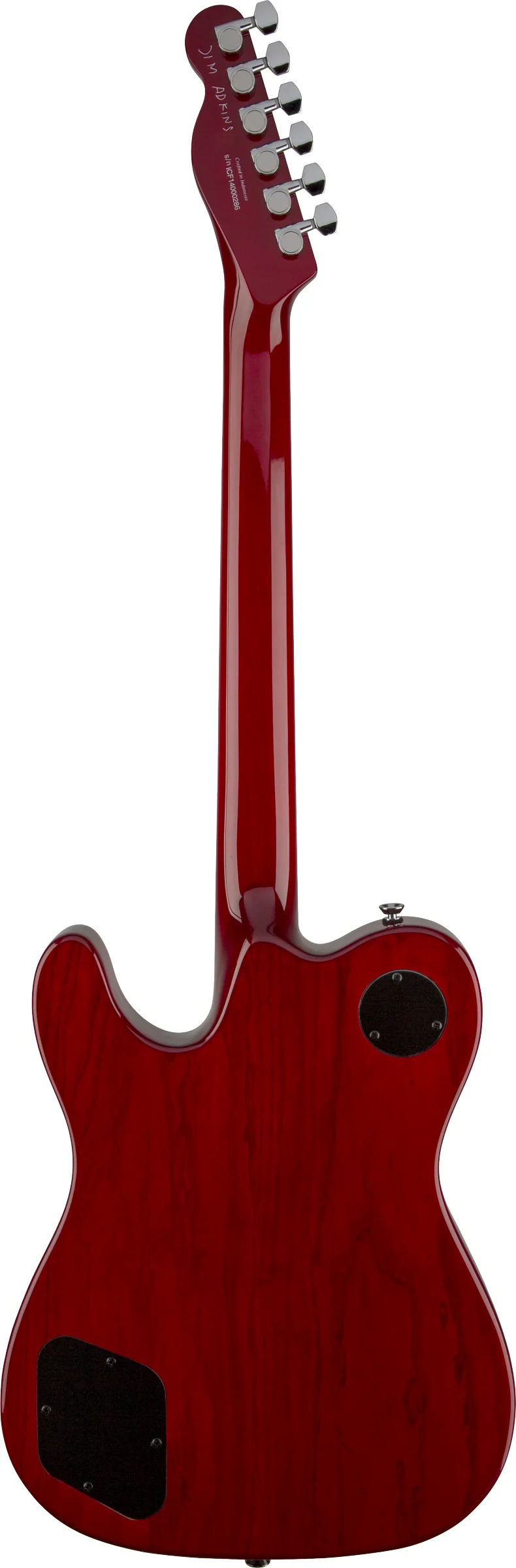 Jim Adkins JA-90 Telecaster Thinline Crimson Red Transparent