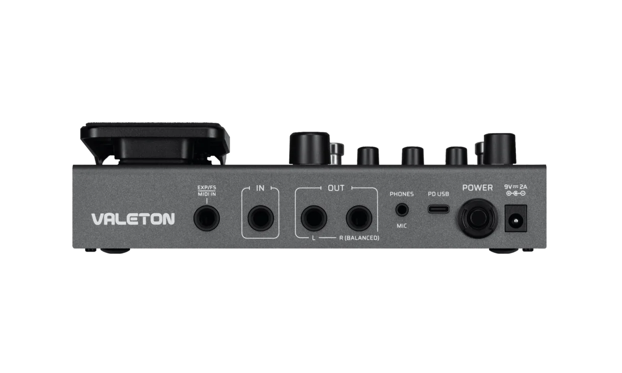 Valeton GP-150 Rückseite mit Anschlüssen Ein- und Ausgängen