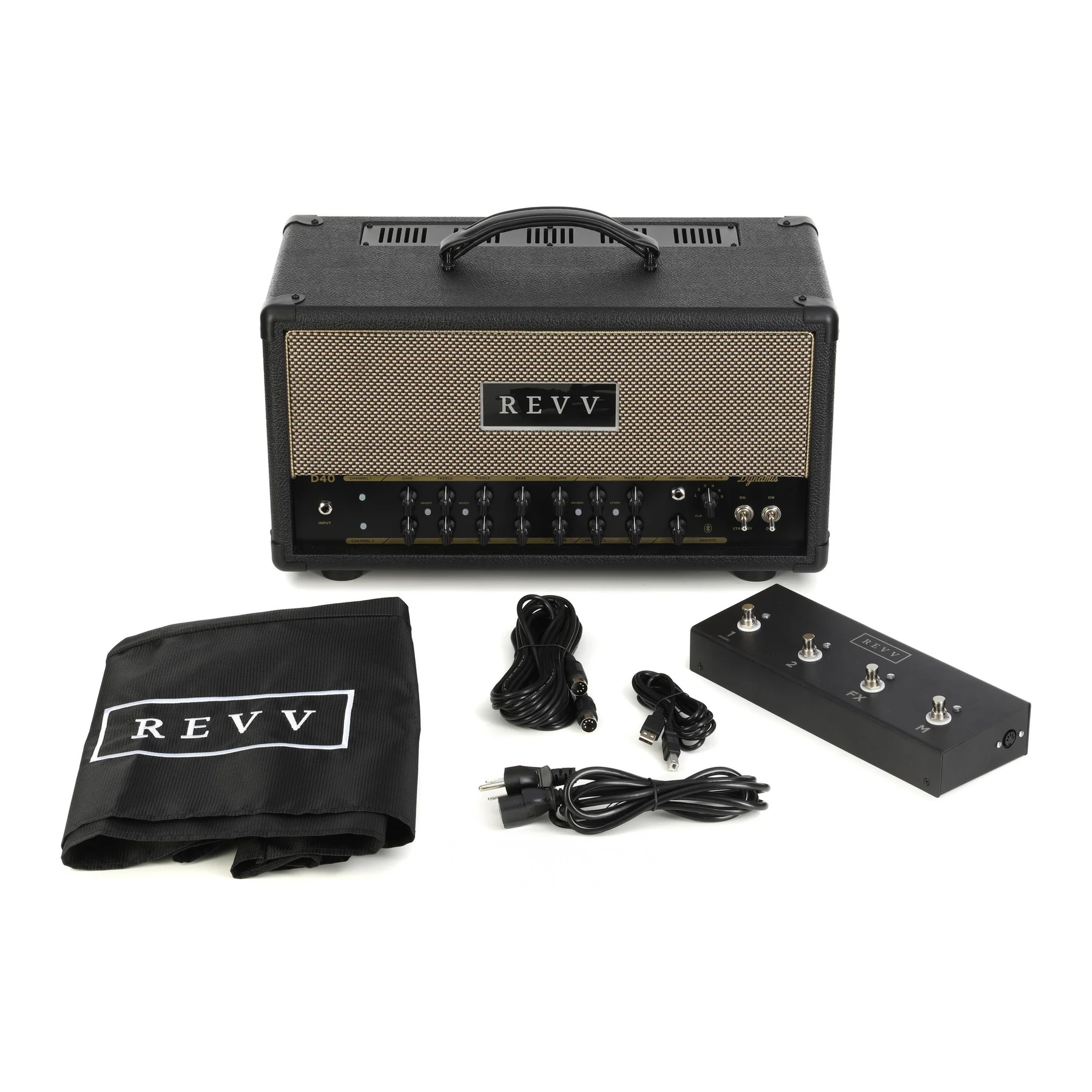 D40 Tube Head Amp 10/40-Watt Black