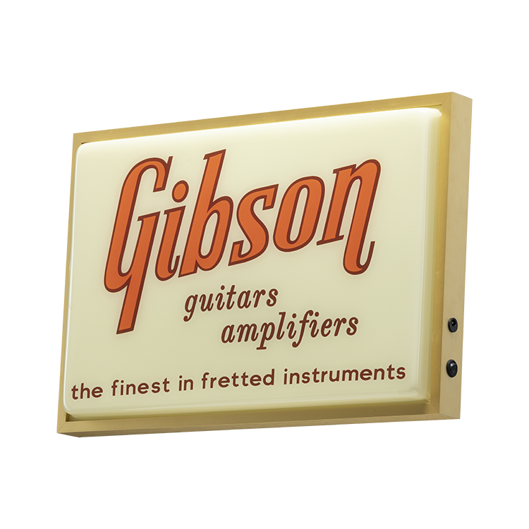 Vintage Lighted Sign - Guitars & Amplifiers