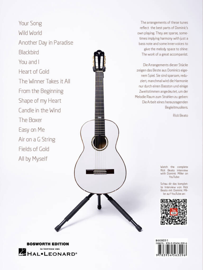 Dominic Miller: Song Classics for Solo Guitar