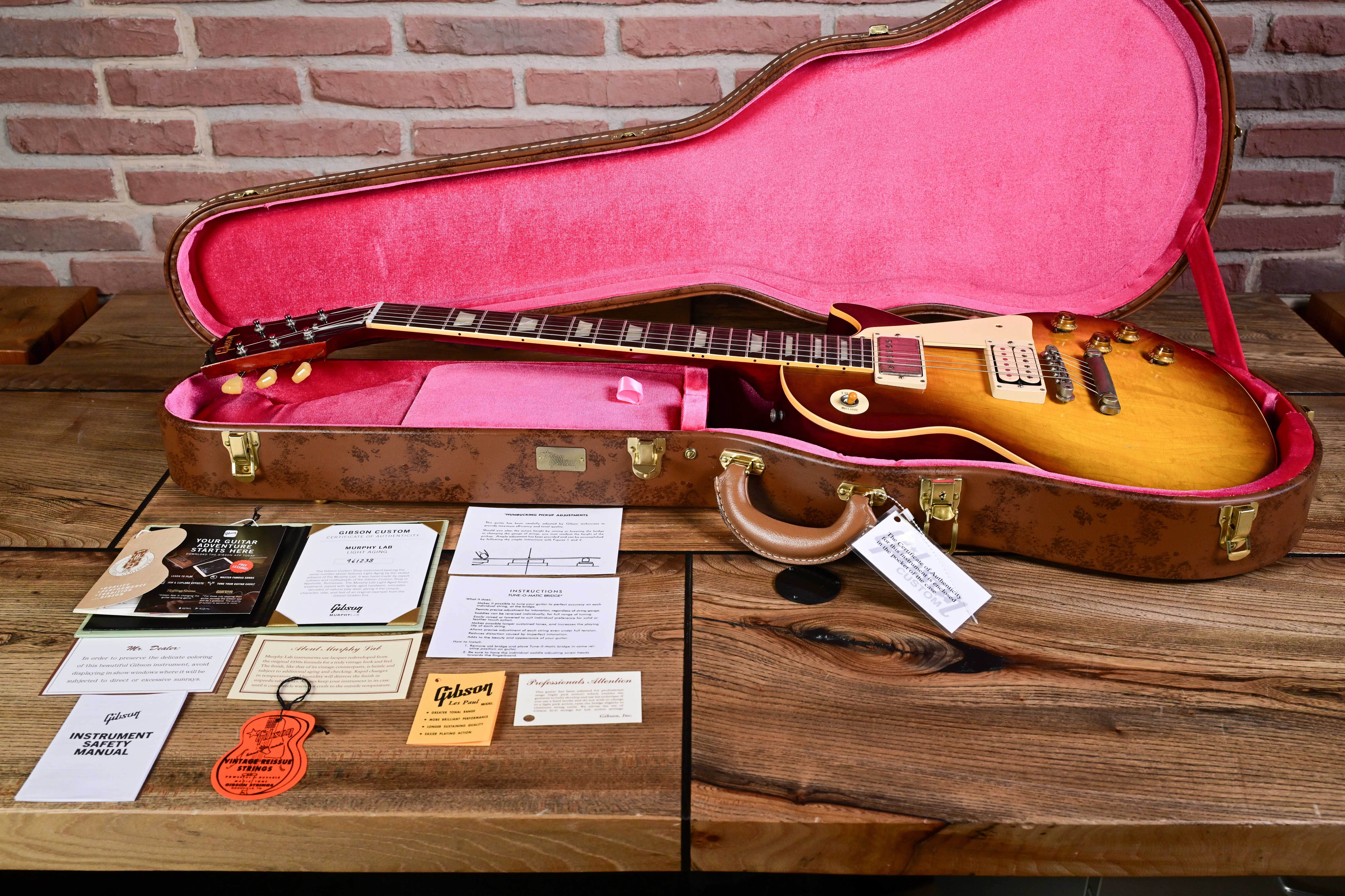Custom  59 Les Paul Standard Birdseye Light Aged Peach Tea Burst Limited Edition