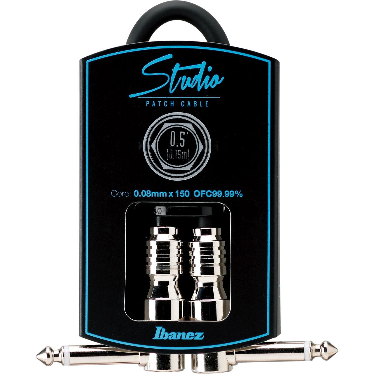 Patchkabel  Klinke/ Klinke - Abgewinkelt/Abgewinkelt  schwarz