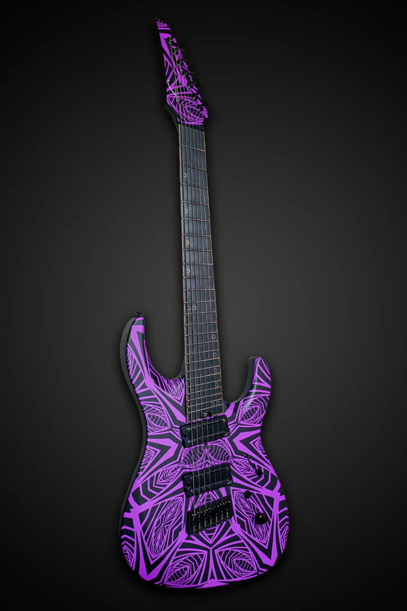 Ninja 7-String Multiscale E-Gitarre Ilya Purple
