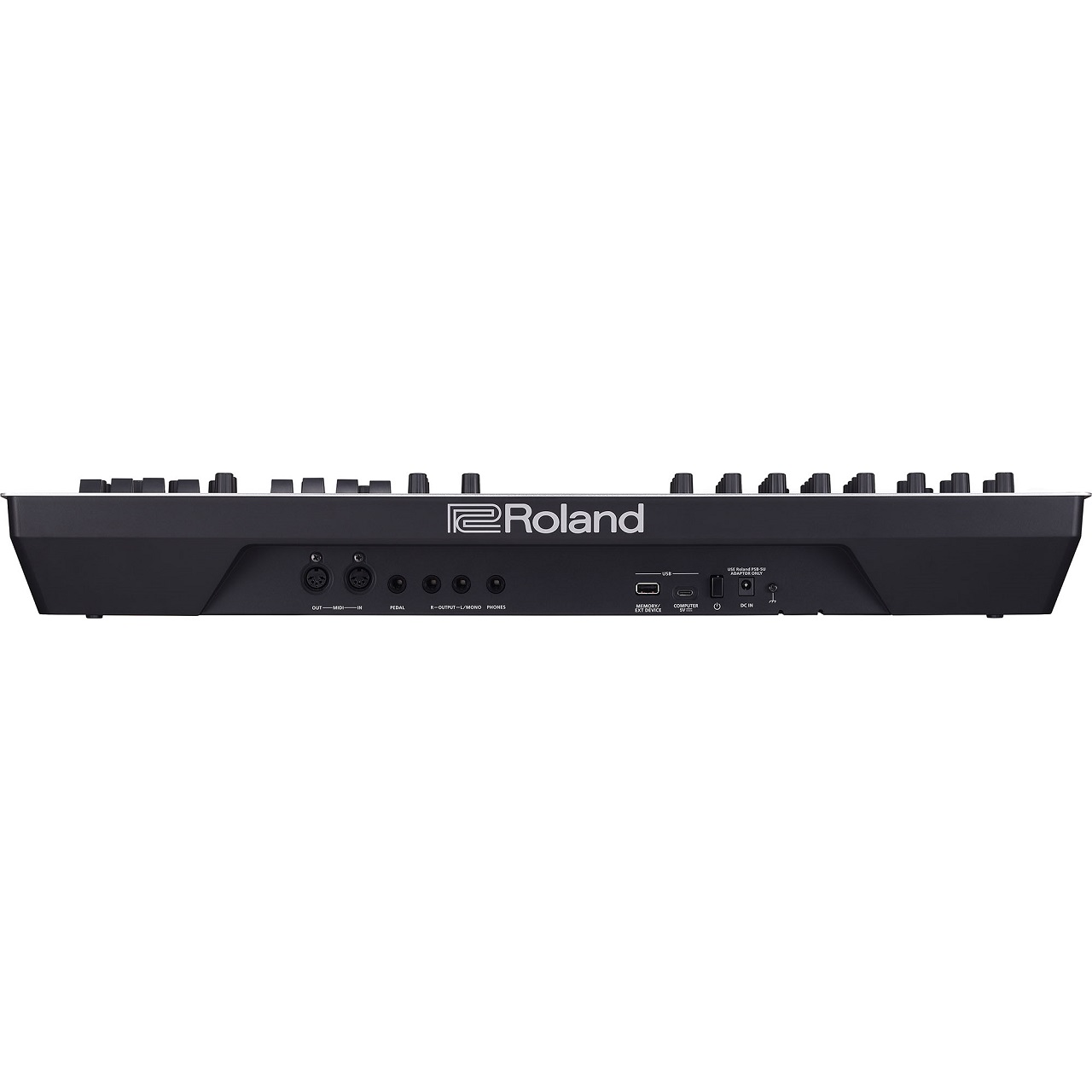 Anschlüsse des Roland GAIA-2 Synthesizers: USB-C, USB-A, Audio Out