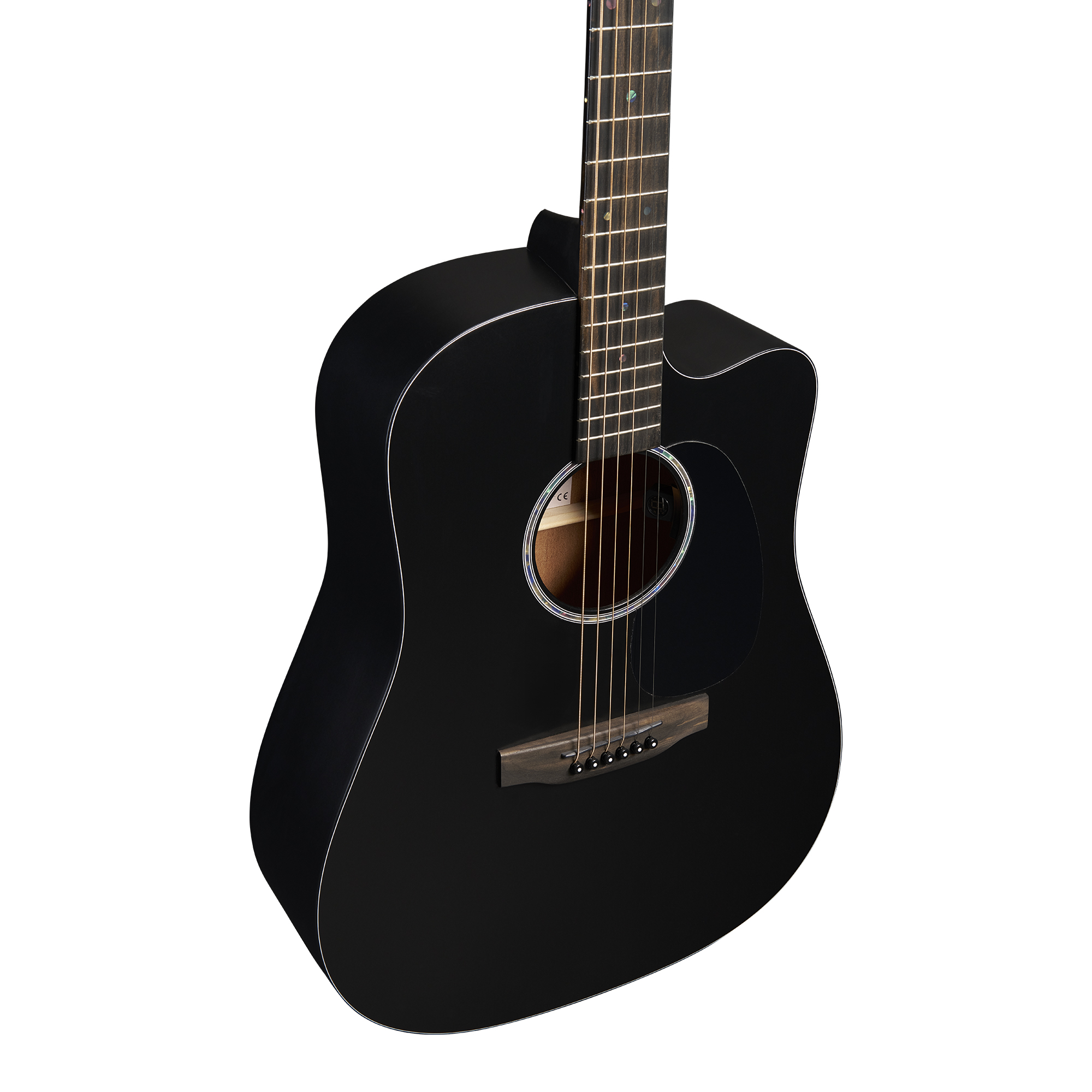 DC-10E Modern Black Satin Spruce/Sapele Westerngitarre