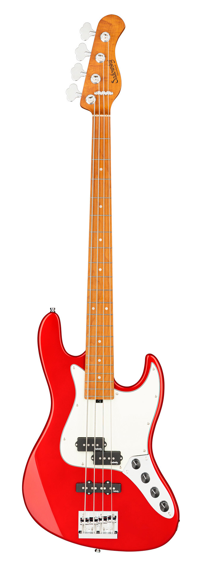 MetroExpress 21-Fret Hybrid P/J Bass Candy Apple Red (B-Stock)