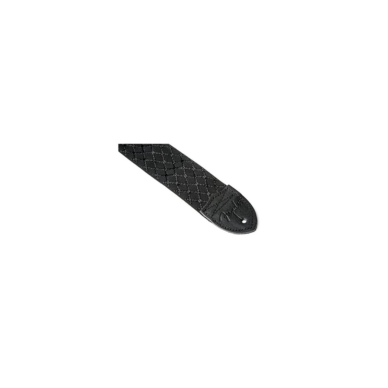 Nylon Jacquard Strap, 2" Black Satin Diamond  - Gitarrengurt