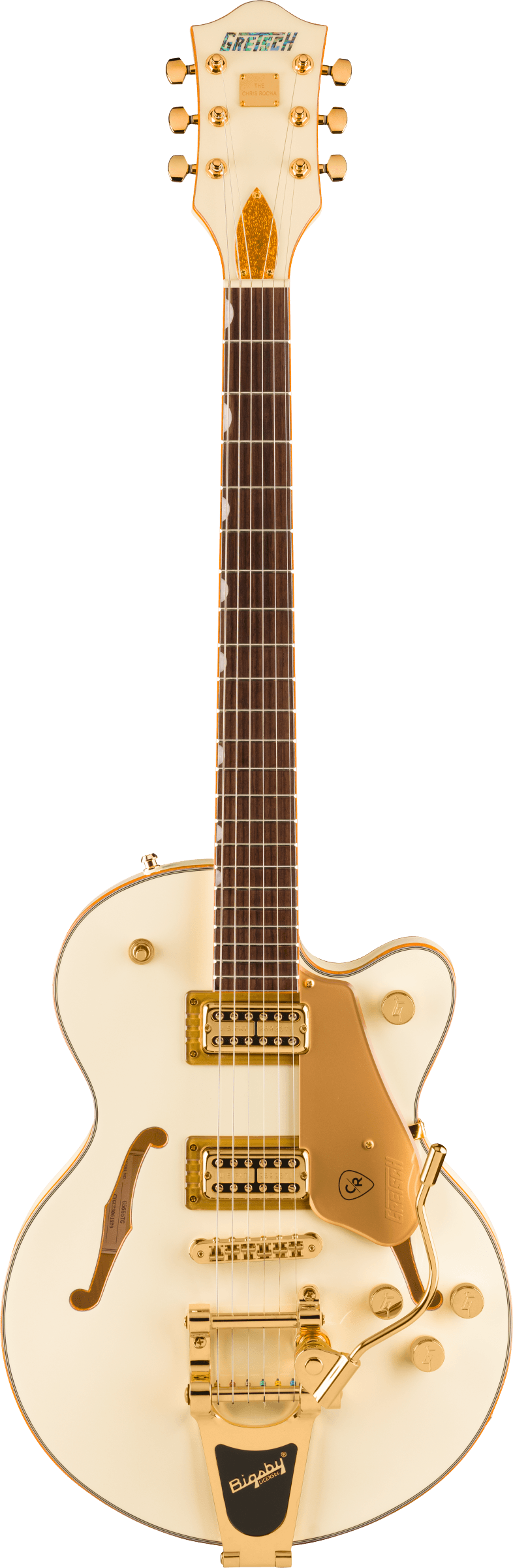 Electromatic™ Chris Rocha Broadkaster® Jr. Center Block, Rosewood Fingerboard, Vintage White