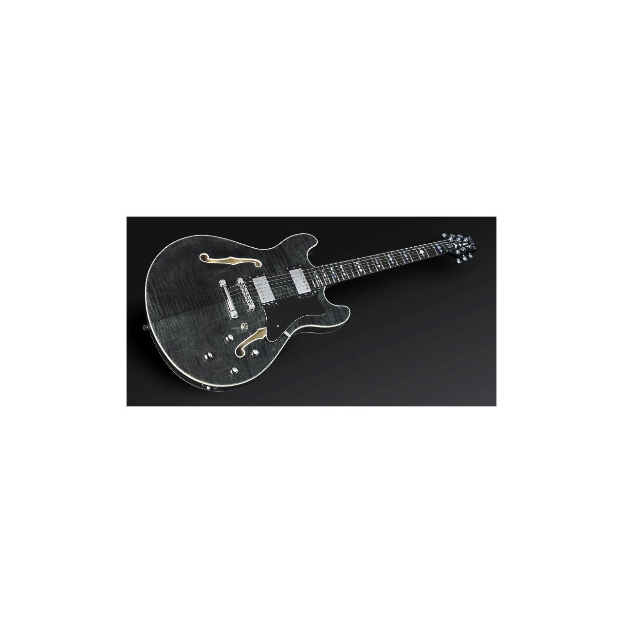 Masterbuilt Mayfield Custom, Flamed Maple - Nirvana Black Transparent High Polish  
