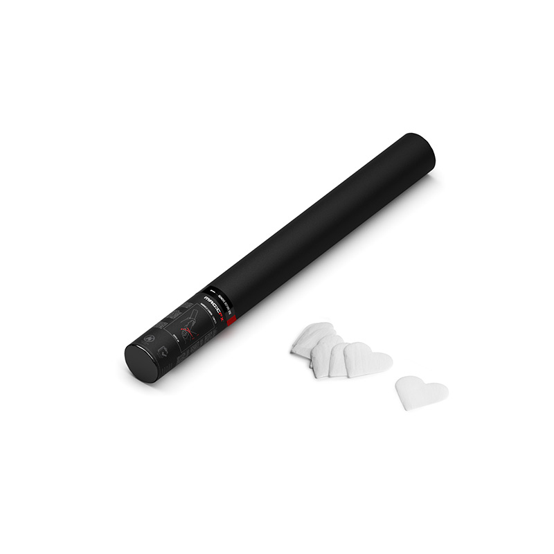 Handheld Cannon Confetti White Hearts 50cm