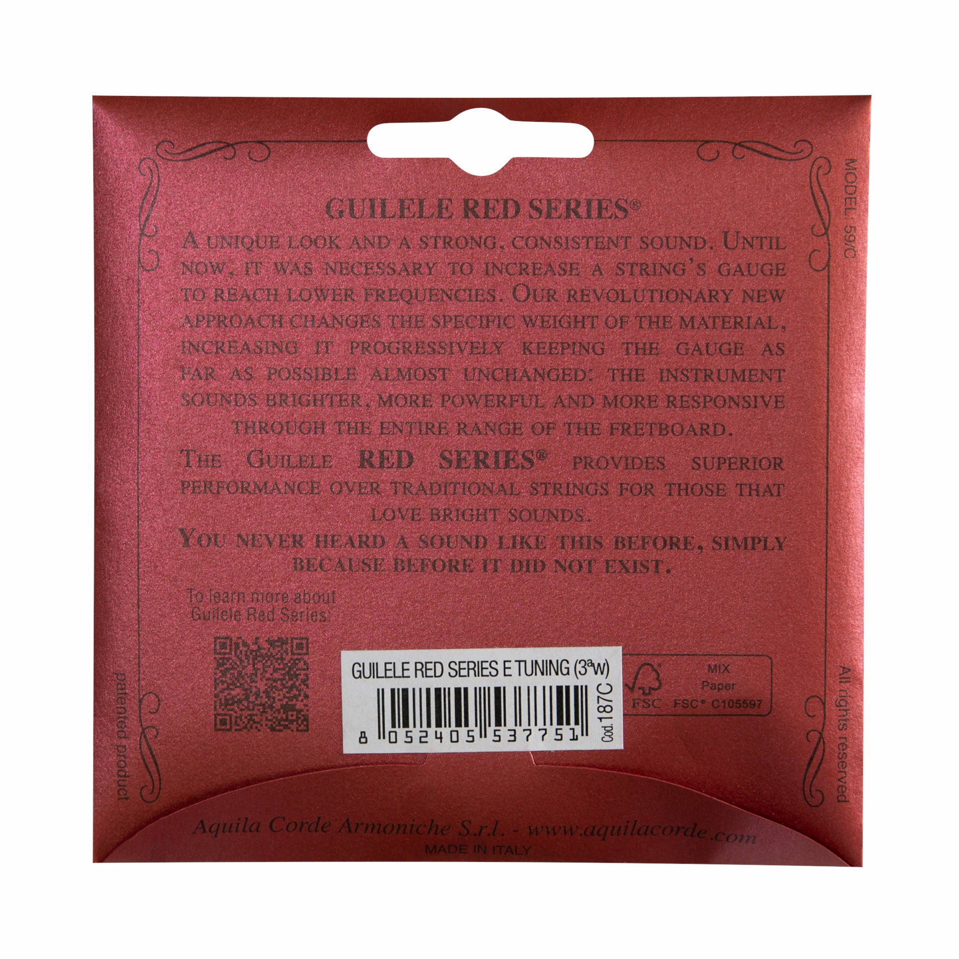 187C Red Series Guitalele + Guilele String Set