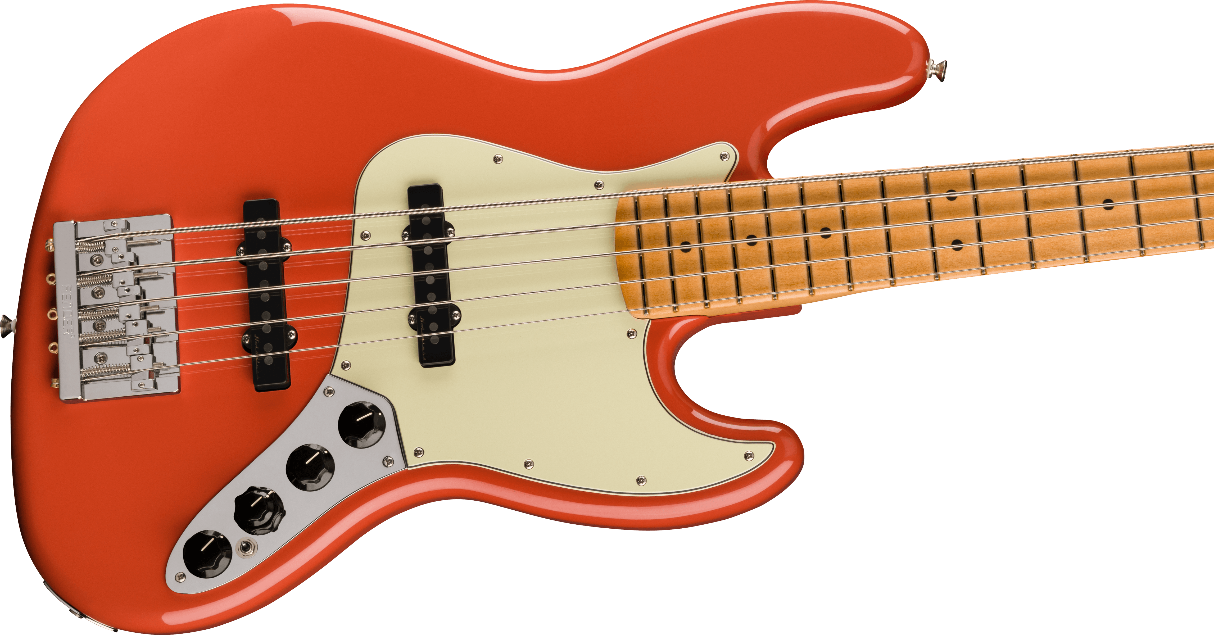 Player Plus Jazz Bass® V, Maple Fingerboard, Fiesta Red