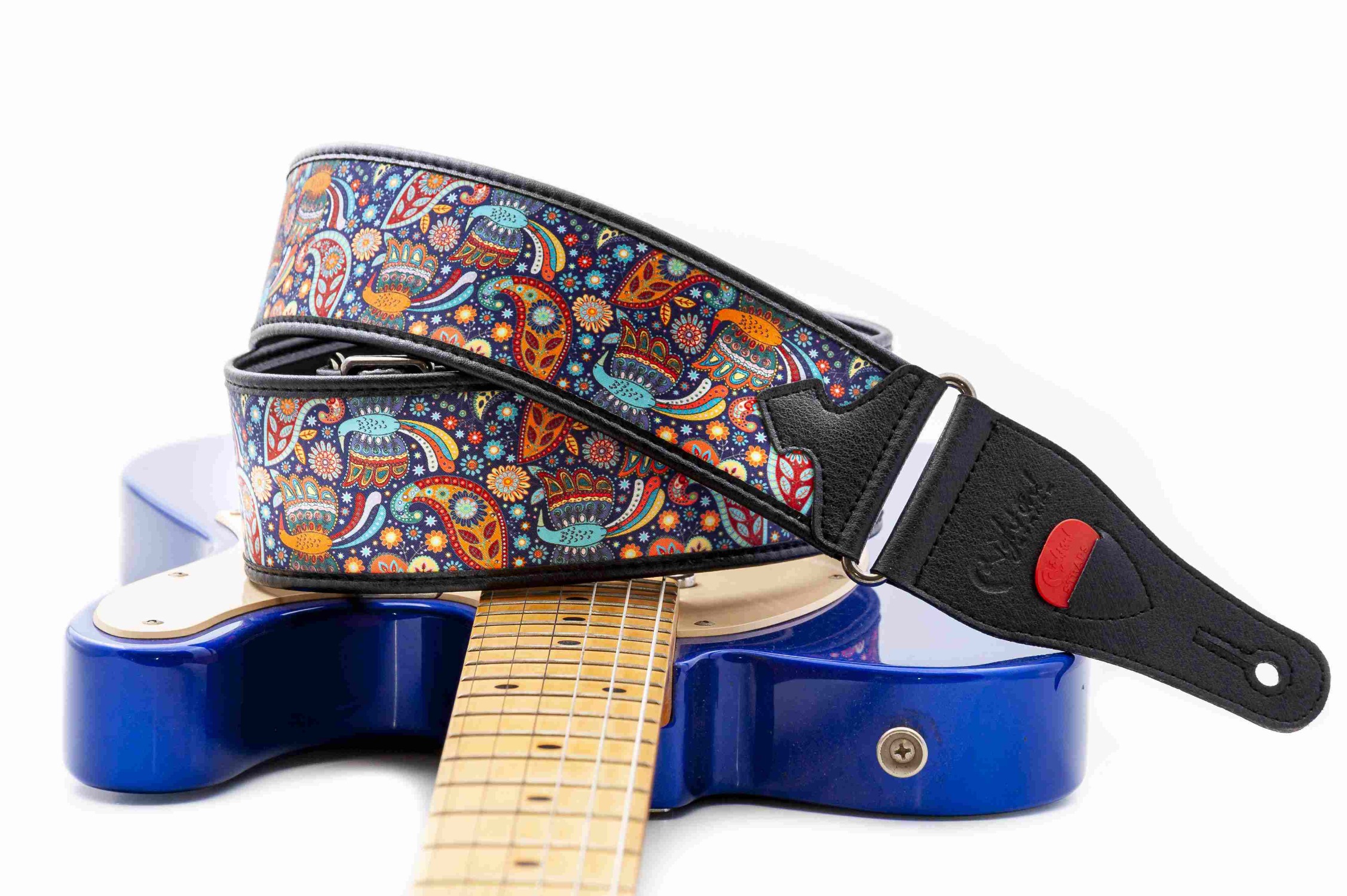 Kashmir Blue Guitar Strap