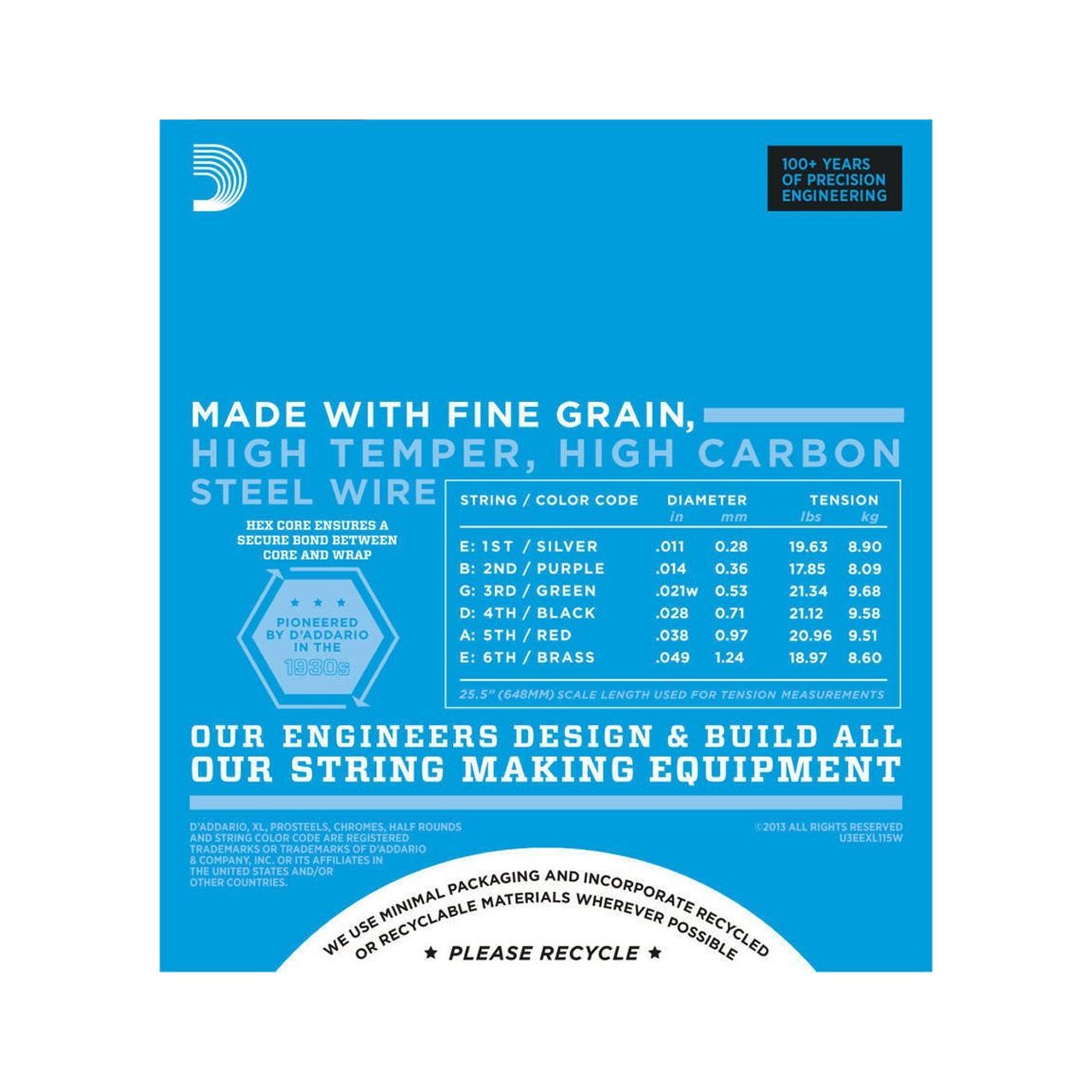 EXL-115W Satz 011"- 049" - Blues/Jazz/Rock