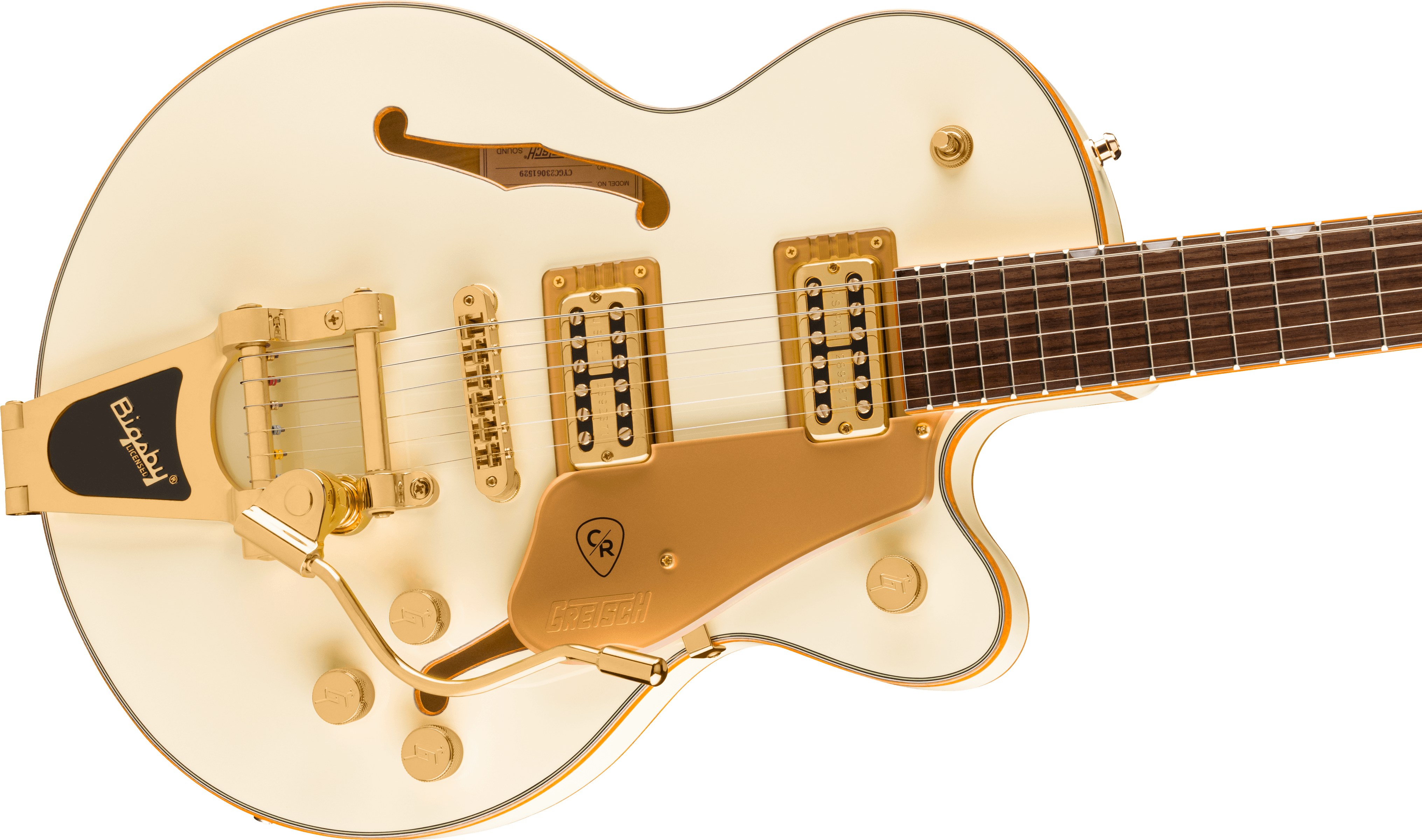 Electromatic™ Chris Rocha Broadkaster® Jr. Center Block, Rosewood Fingerboard, Vintage White