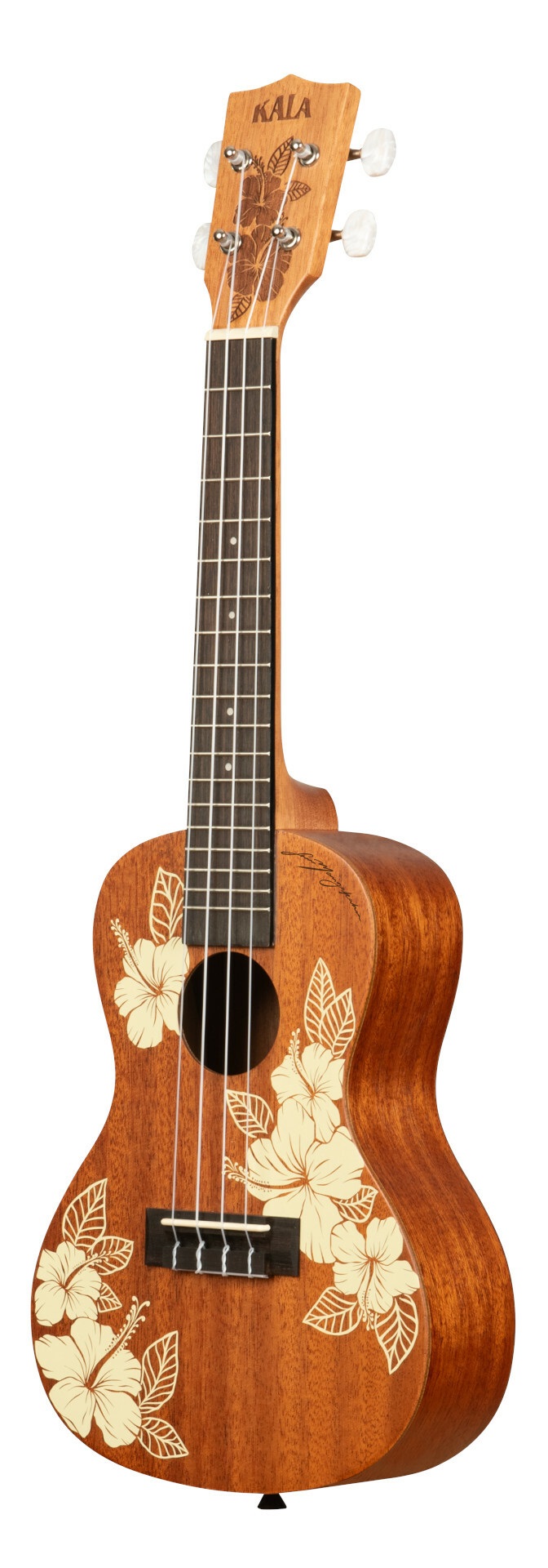 KA-HIBISCUS-C Hibiscus Mahogany Concert Ukulele with Bag