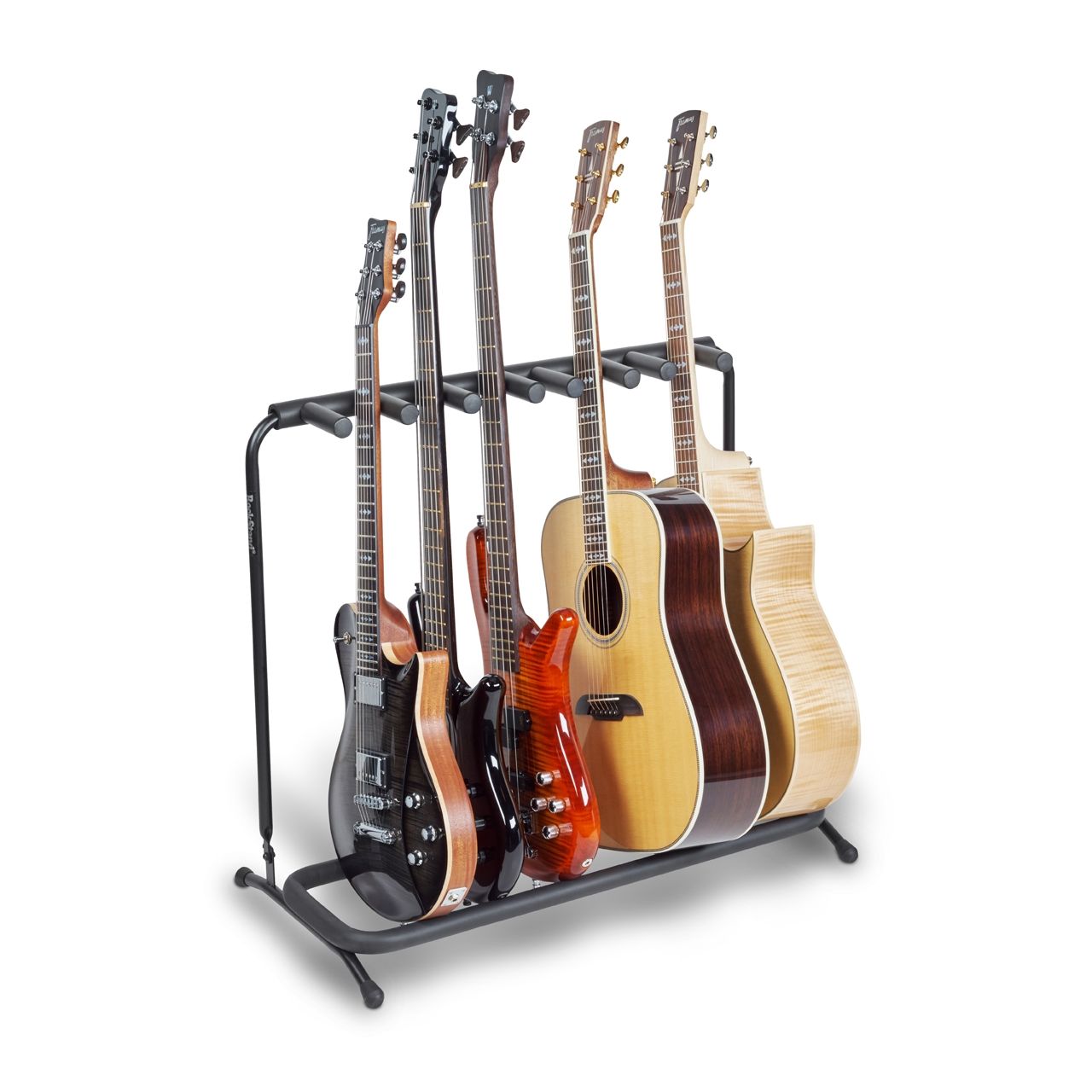 Multiple, Collapsible Stand (3 Electric + 2 Acoustic Guitars) / Black