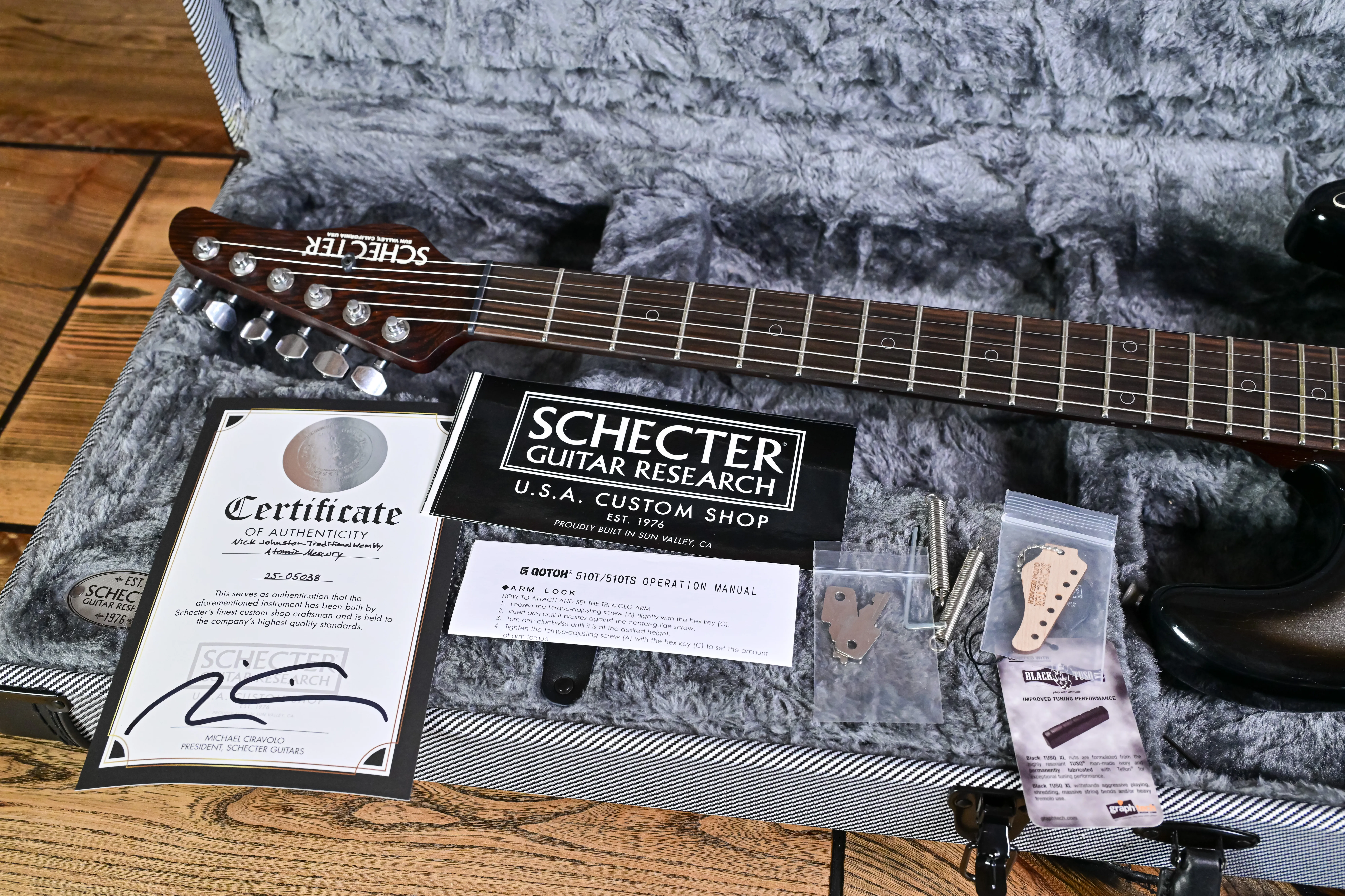 Nick Johnston Handsigned Traditional USA Custom Shop HH Atomic Mercury #25-05038