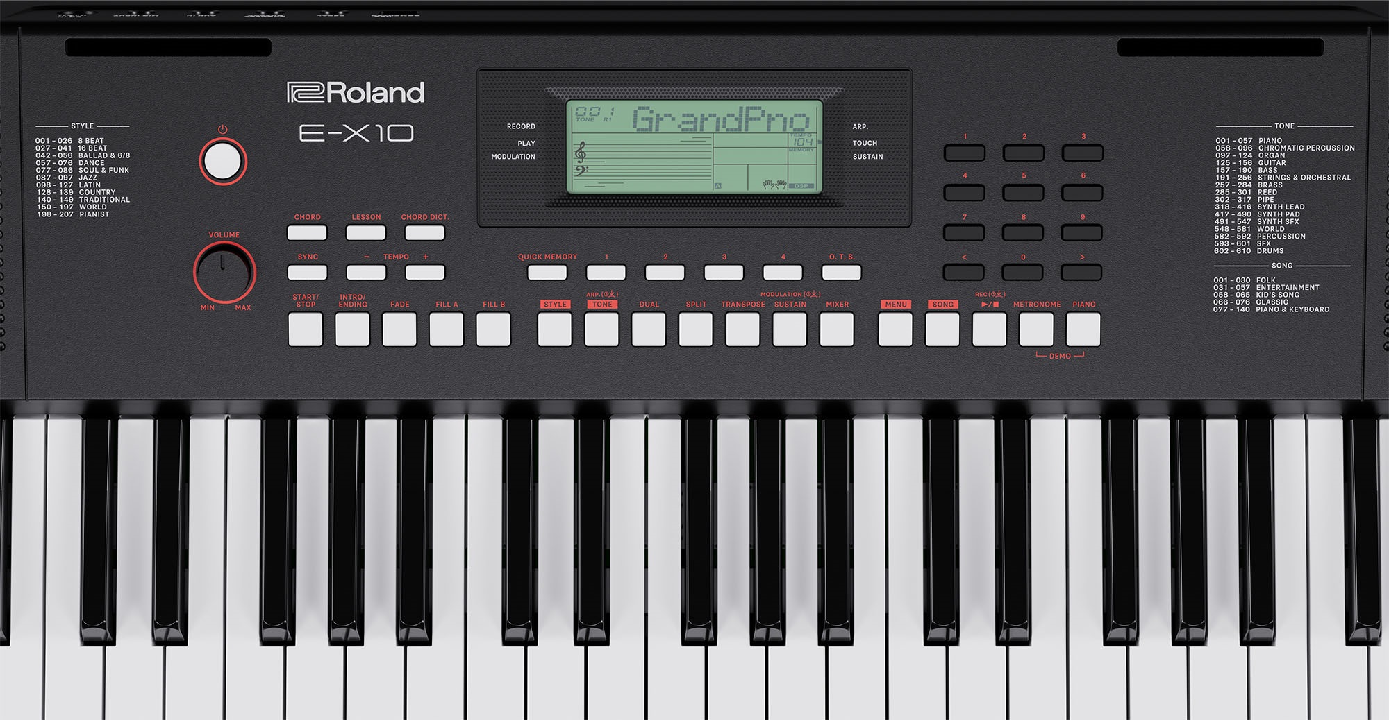 E-X10 Arranger Keyboard