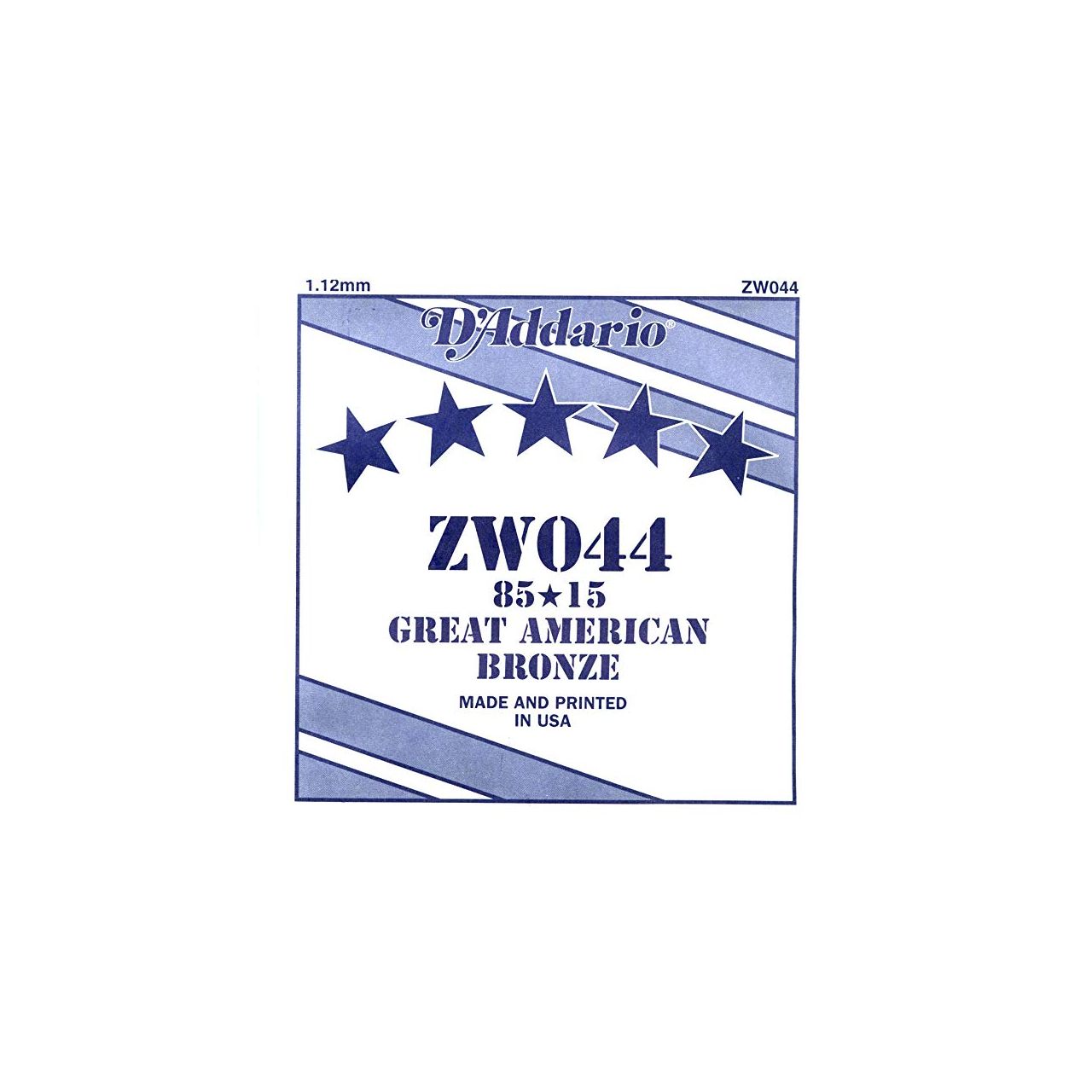ZW044 85/15 BRONZE ROUND WOUND SINGLESTRING 044