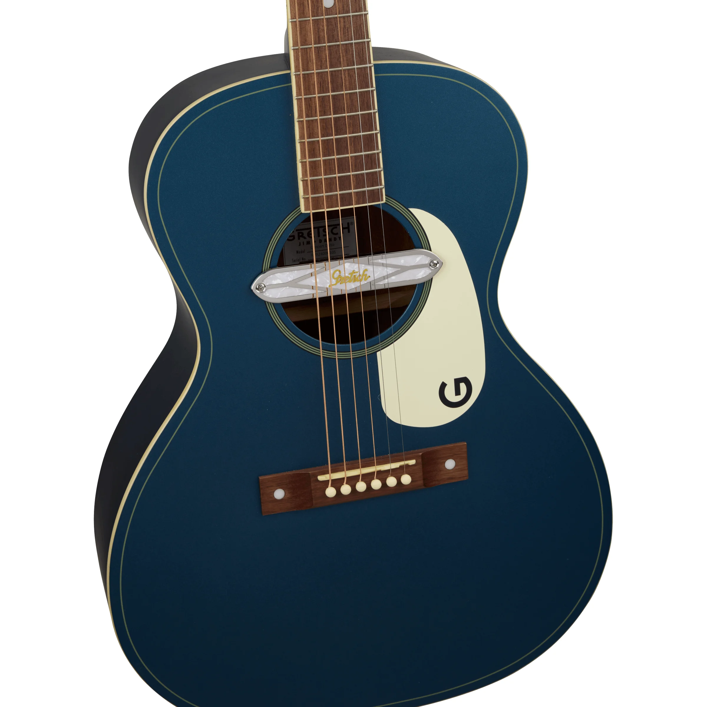Gretsch Deltoluxe Concert Jim Dandy Dark Denim Kopfplatte in frontaler Ansicht