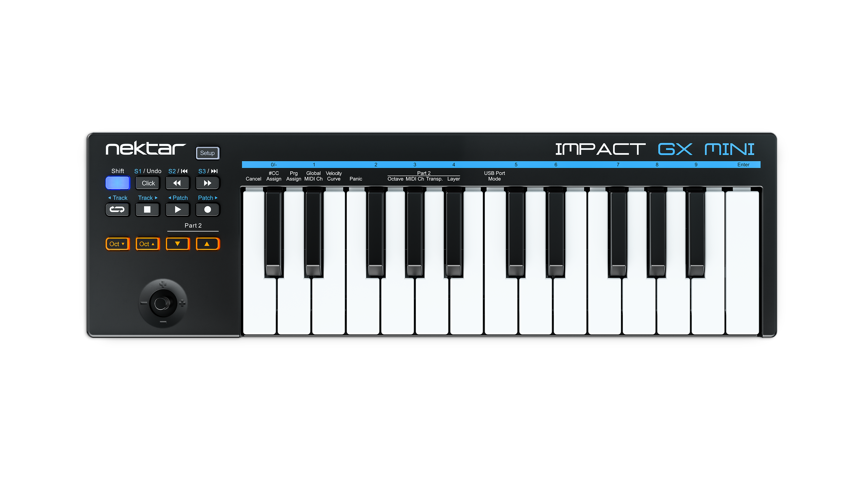 Nektar Impact GX Mini 25 Mini USB Keyboard Controller Vorderansicht