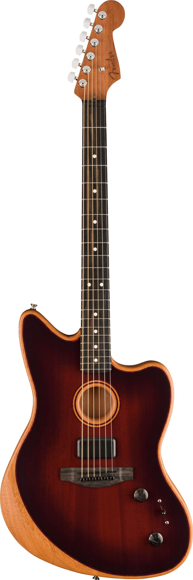 American Acoustasonic® Jazzmaster® All-Mahogany, Bourbon Burst