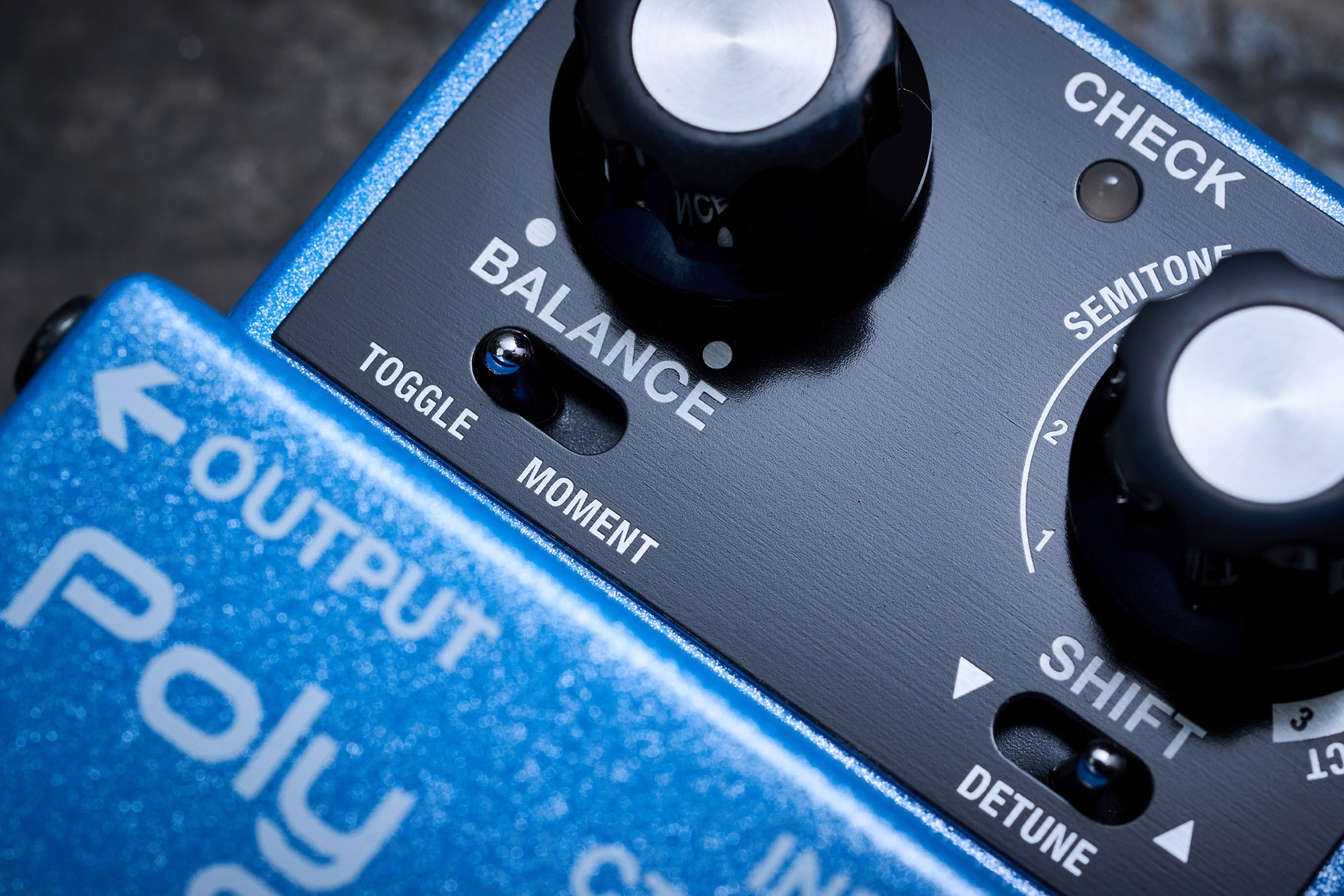 Boss XS-1 Poly Shifter von oben – klares Bedienlayout