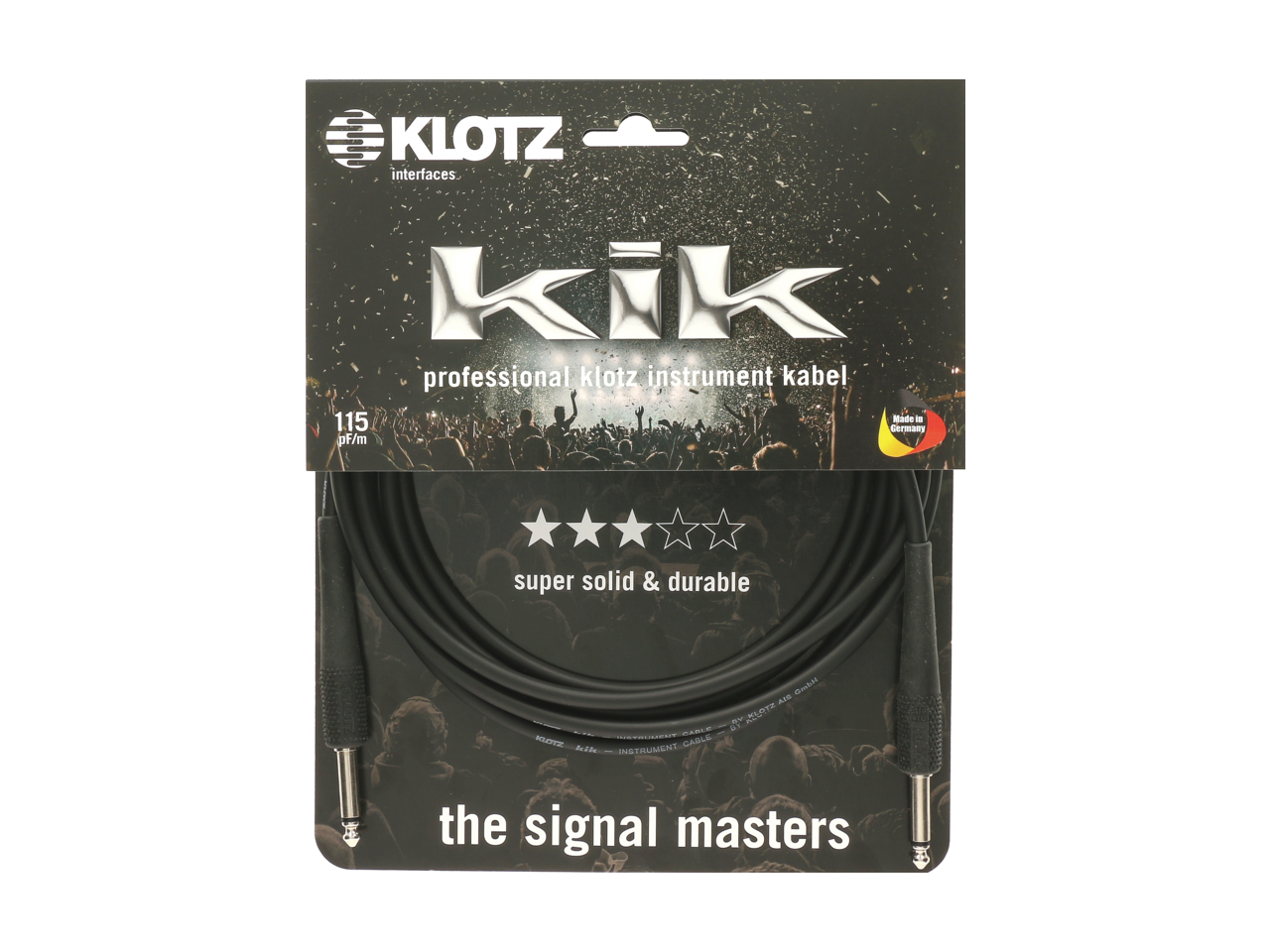 Kik Pro Instrumentenkabel Schwarz - 3m