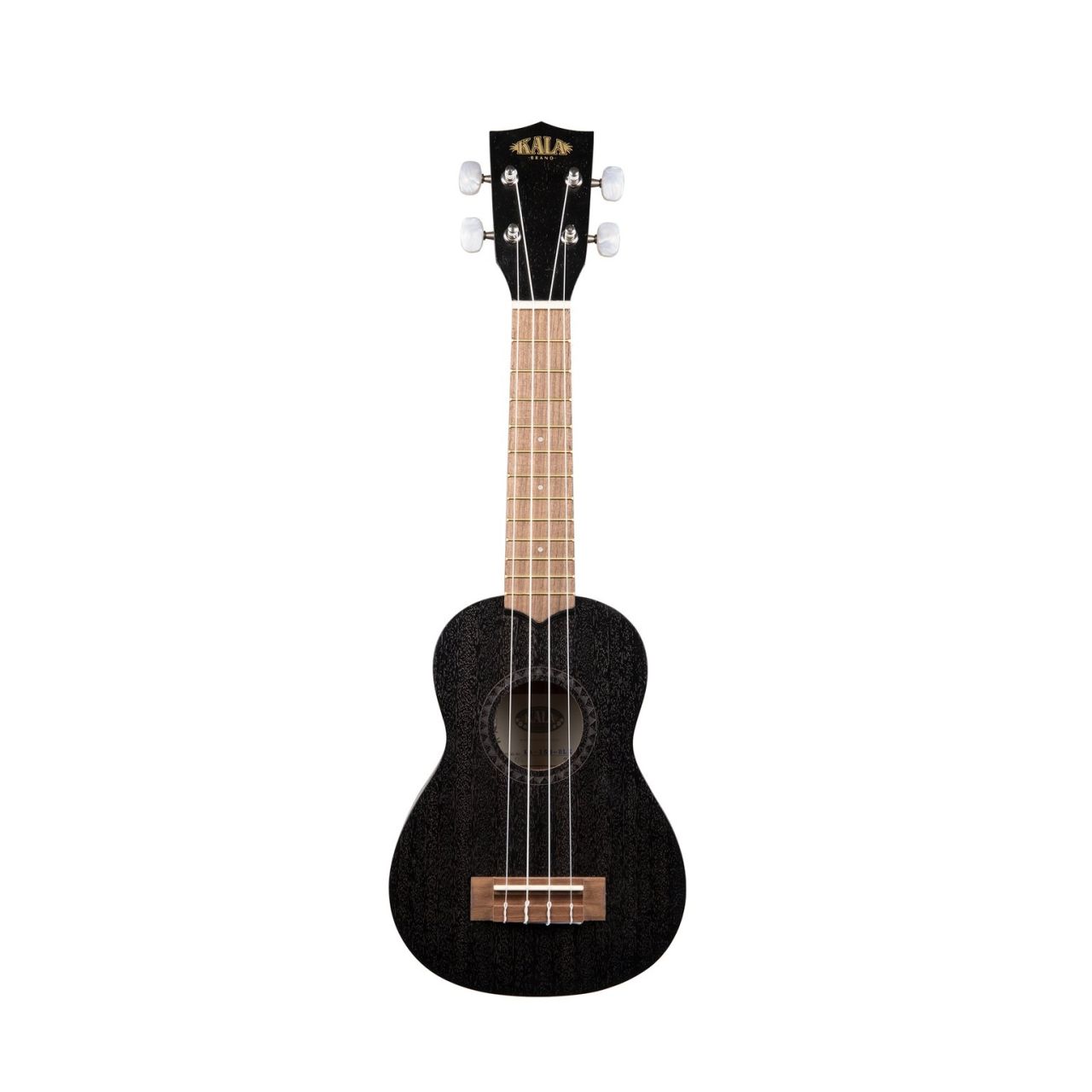 KA-15S BLK - Black Satin Mahogany Soprano Ukulele, with Bag (UB-S) 