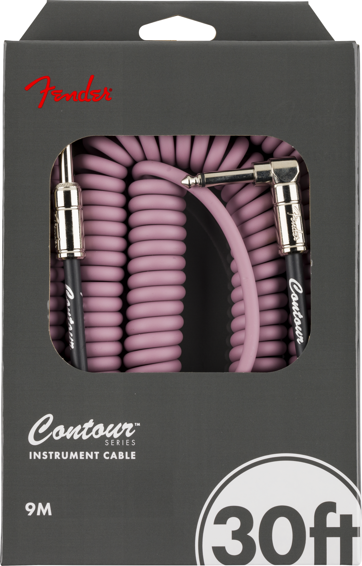 Contour 9m Coiled Cable Burgundy Mist