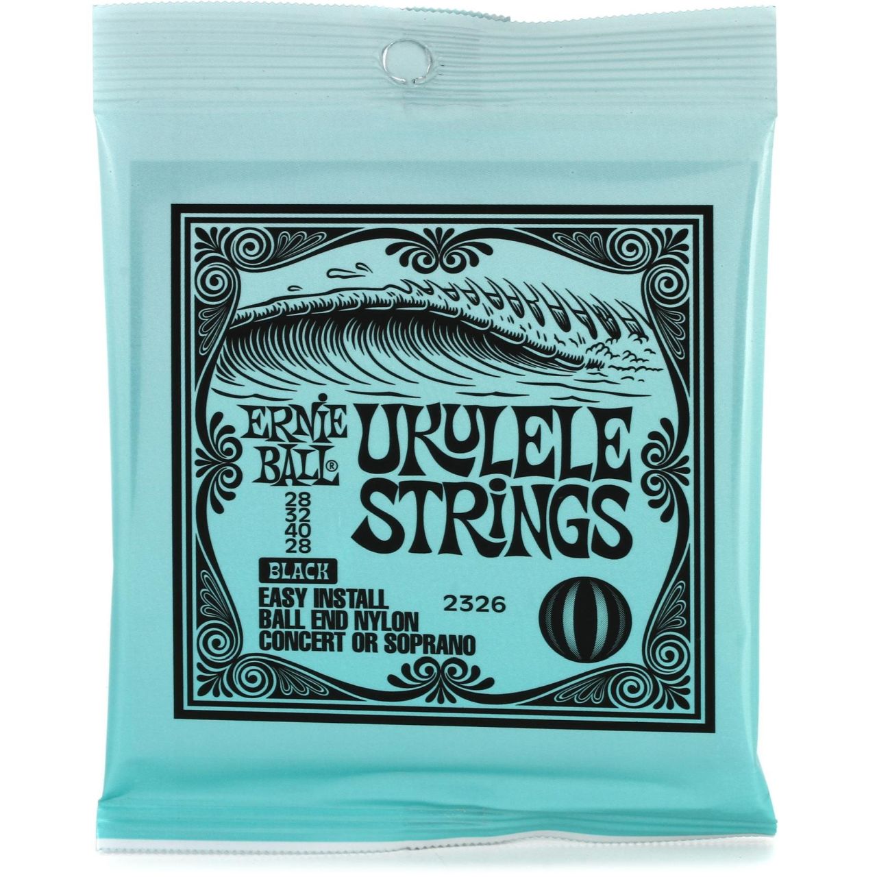 EB2326 Ukulelen Saiten für Sopran und Konzert, Black