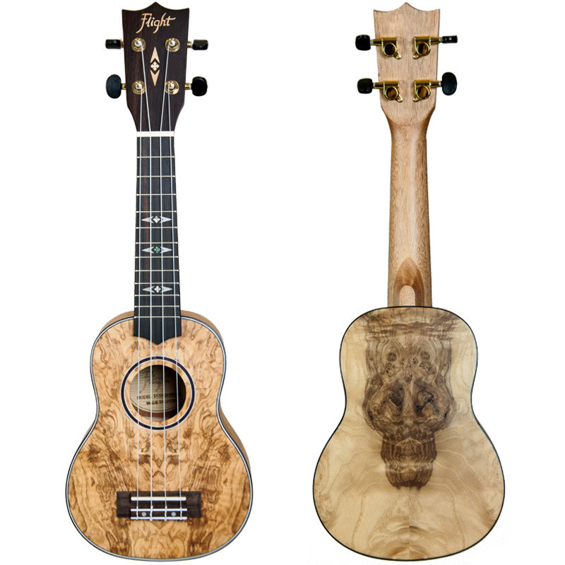 DUS410 QA Quilted Ash Soprano Ukulele
